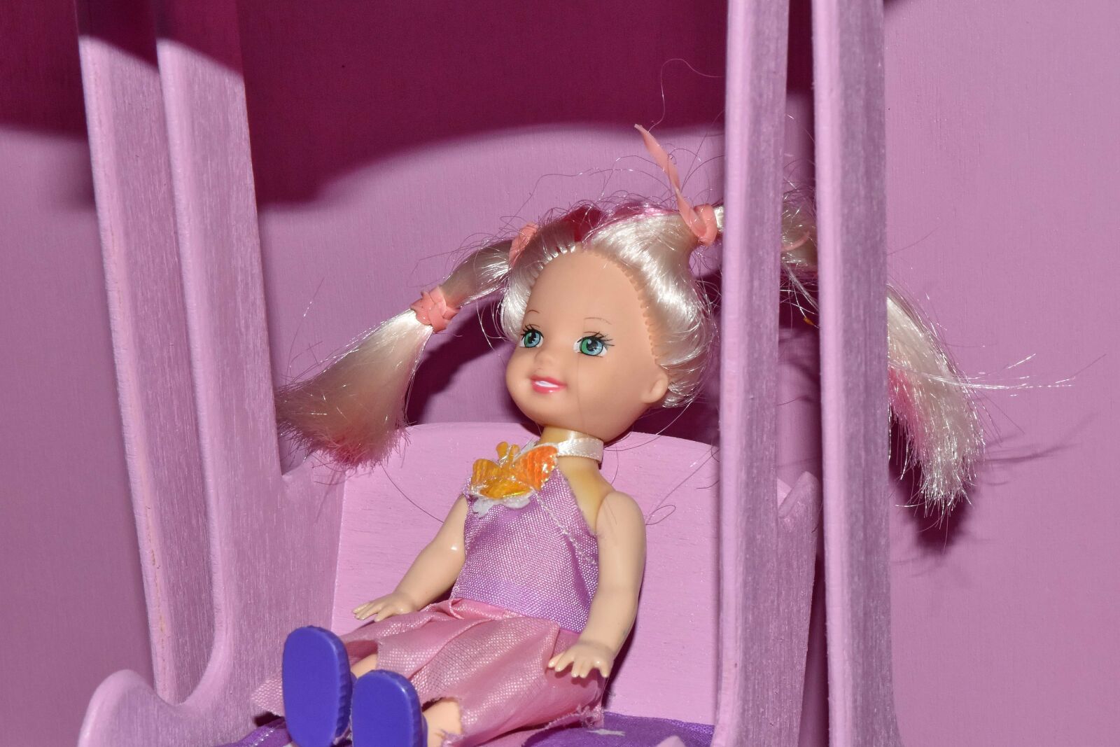 Nikon D5500 sample photo. Blonde hair, doll, handmade photography
