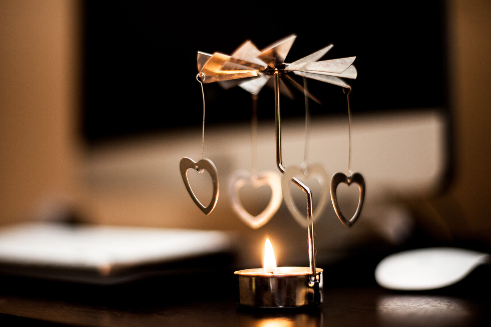 Canon EOS 5D Mark II sample photo. Candle, fire, flame, hearts photography