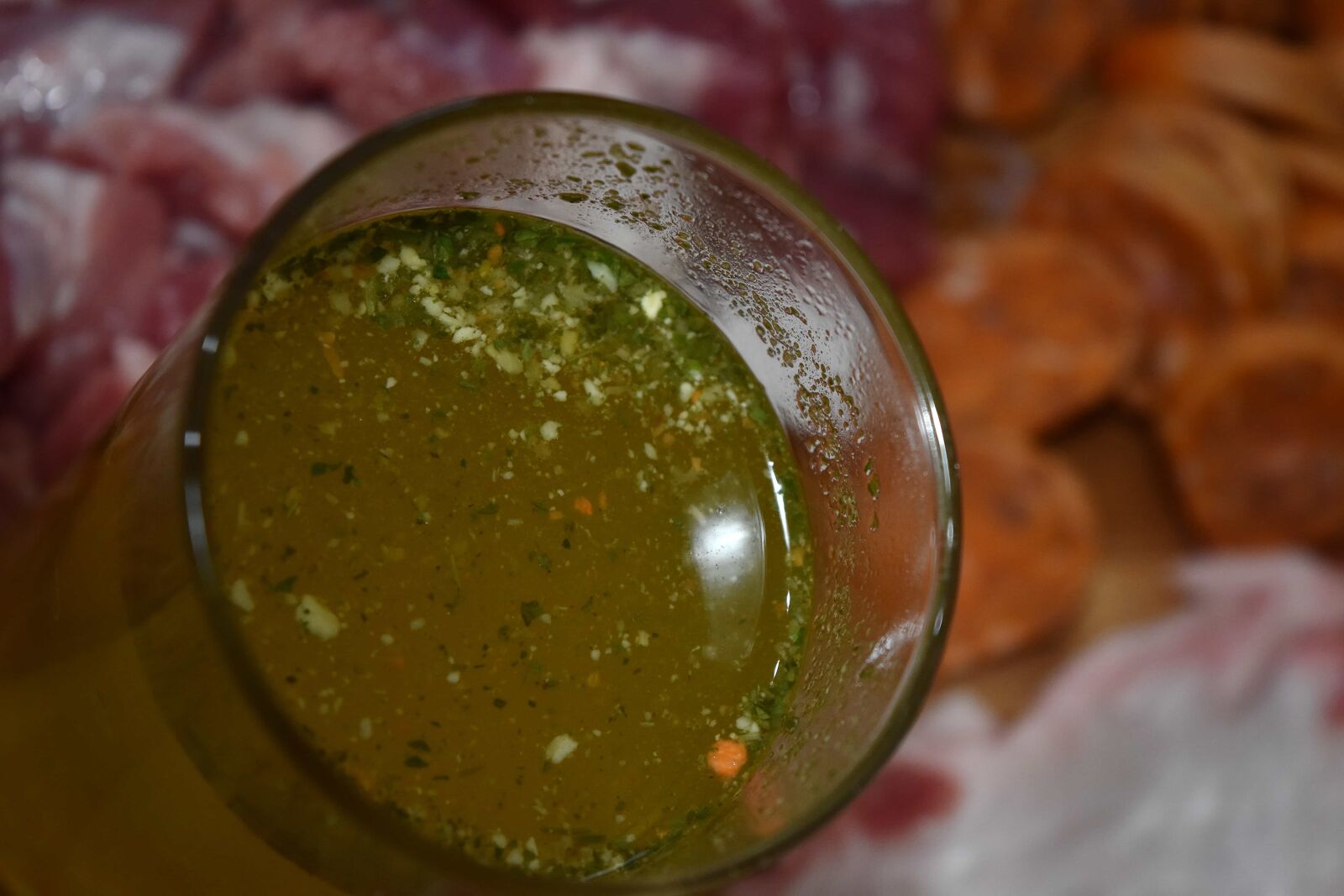 Nikon D5500 sample photo. Full, glass, raw meat photography