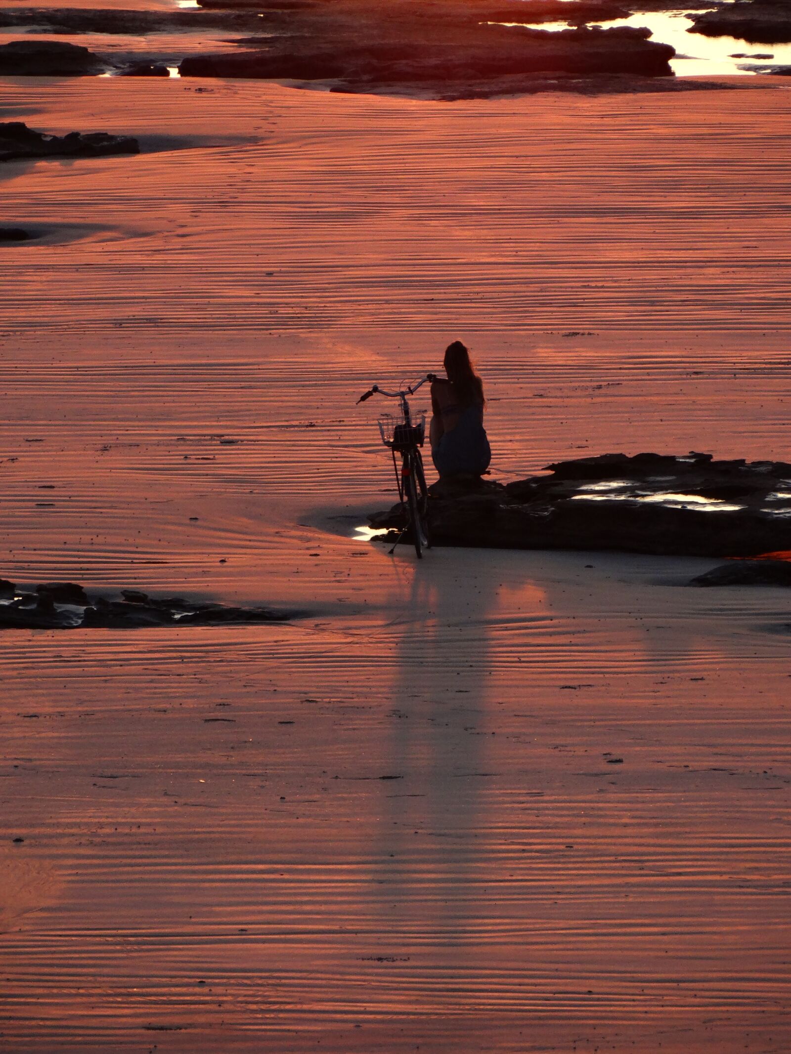 Sony Cyber-shot DSC-HX300 sample photo. Sunset, girl, bicycle photography
