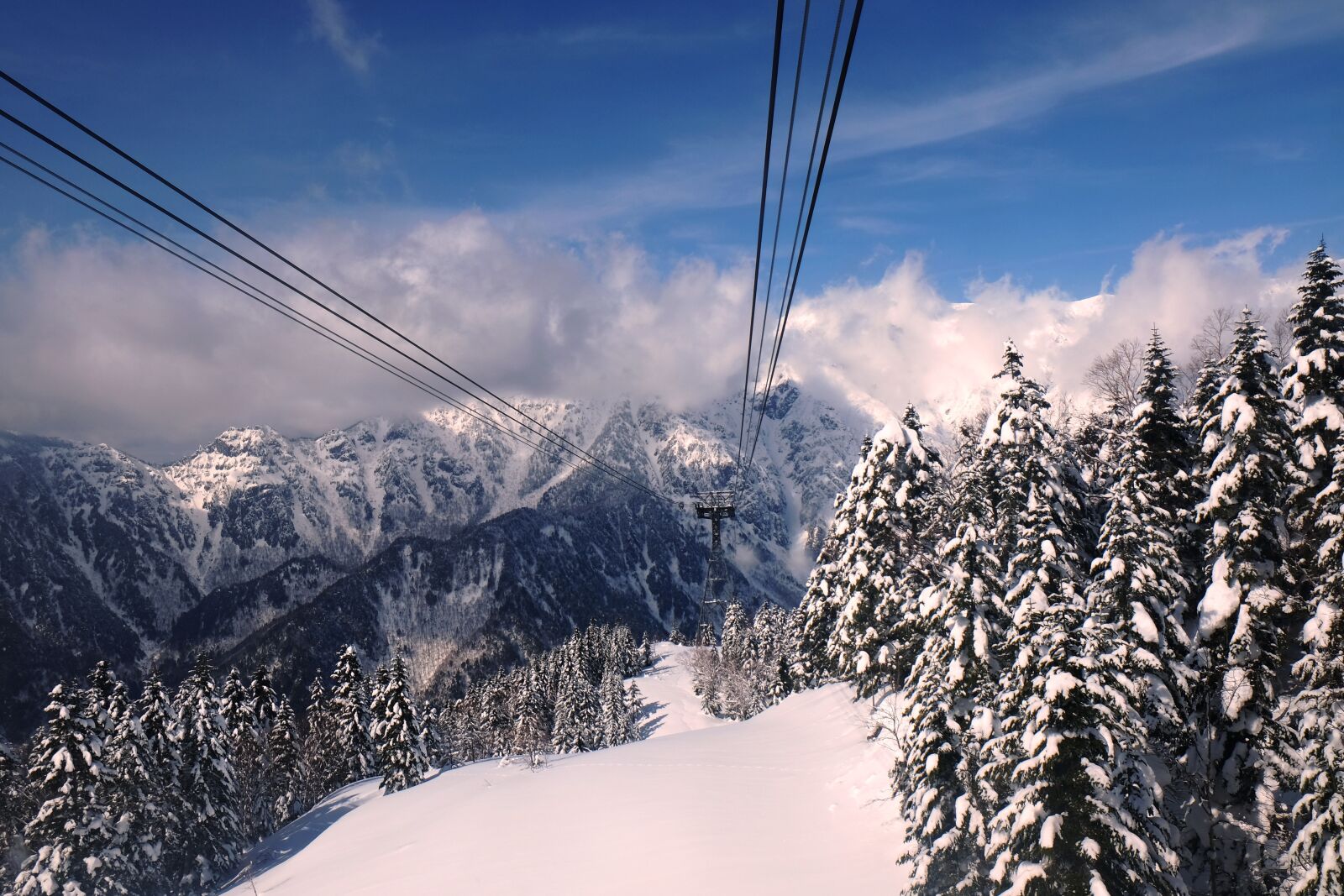 Fujifilm X-T10 sample photo. Japan alps, cable car photography