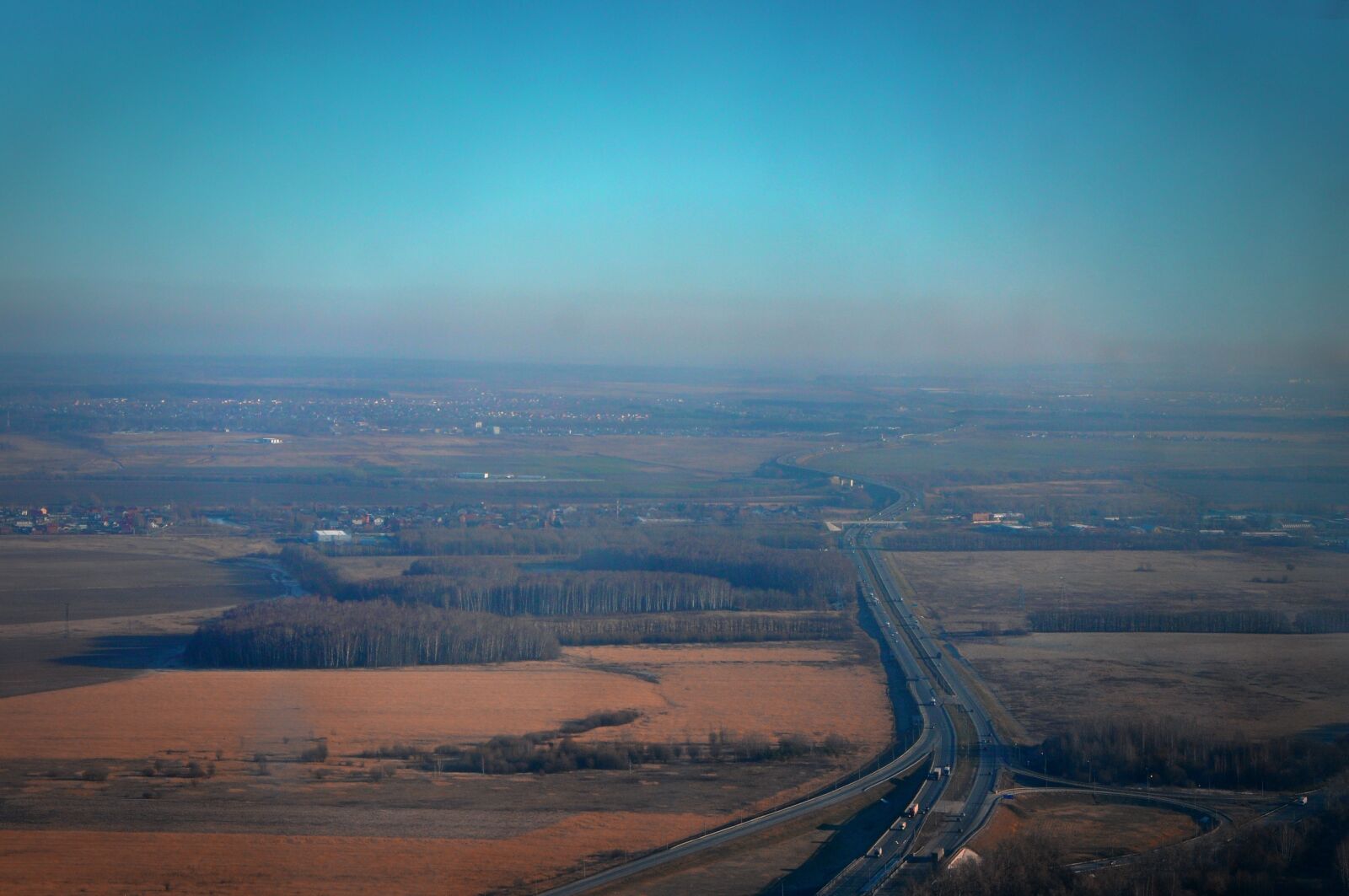 Nikon D90 sample photo. Aerial photo, road, autumn photography