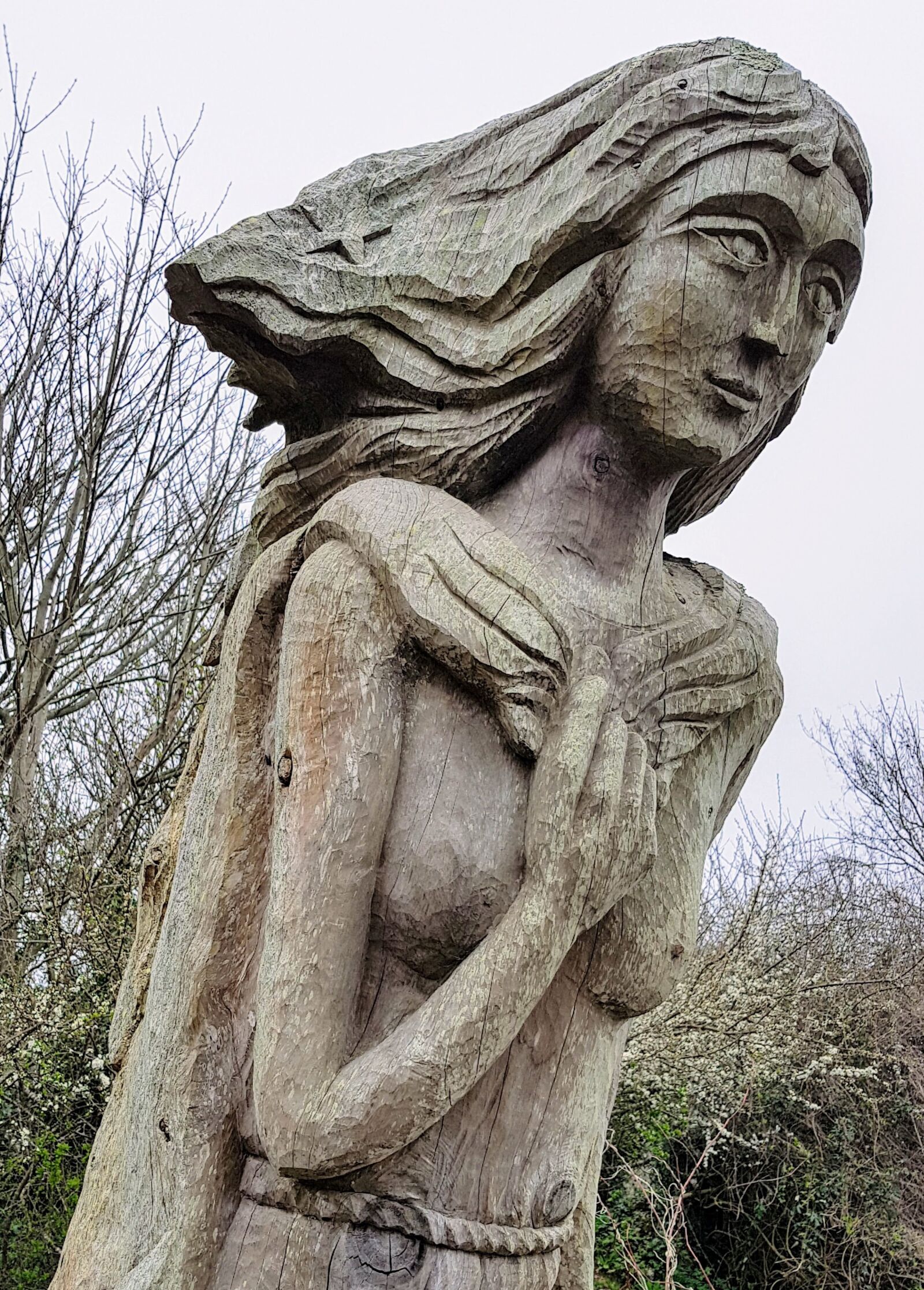 Samsung Galaxy S7 Edge sample photo. Wooden sculpture, wooden statue photography