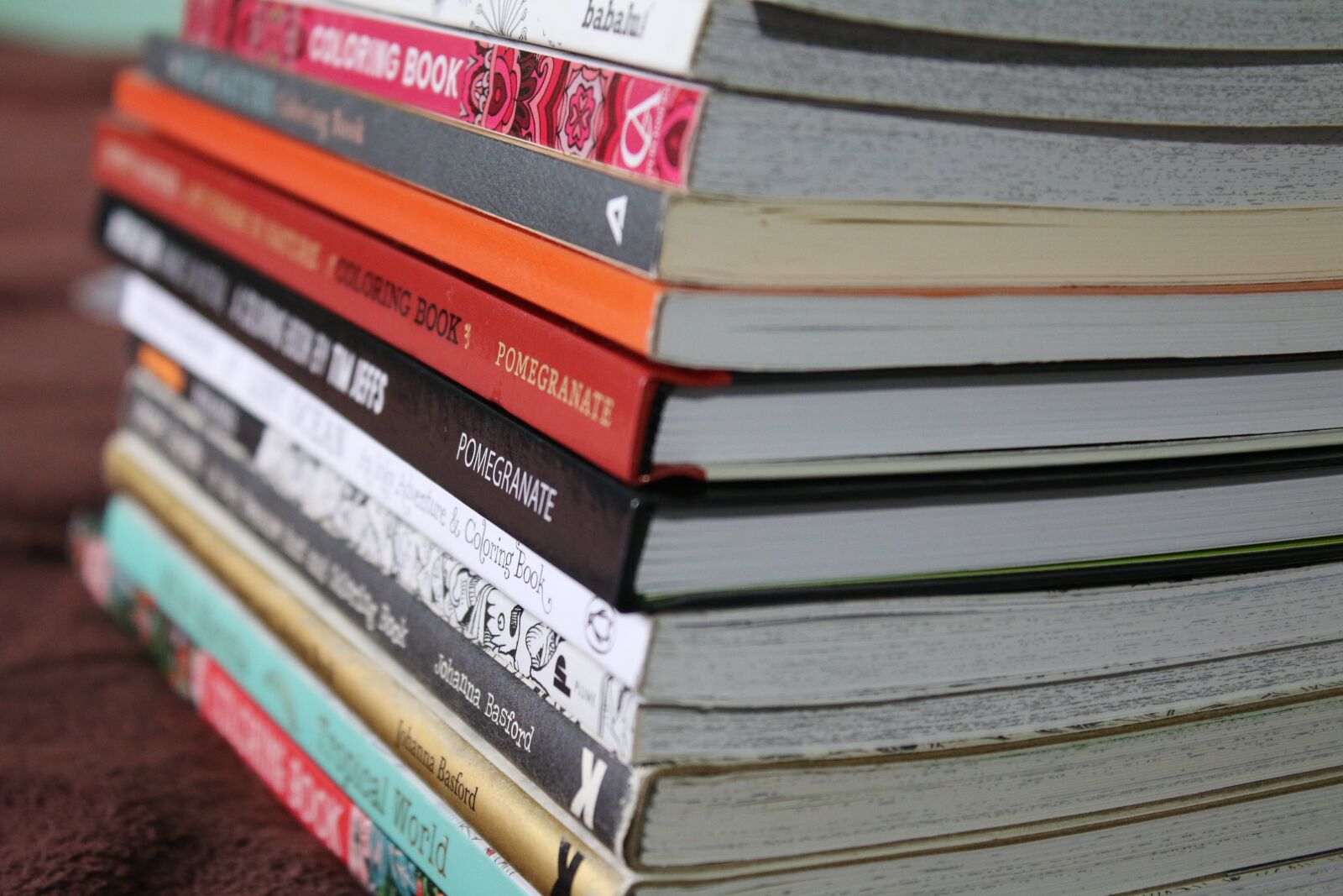 Canon EOS 70D sample photo. Coloring books, book stack photography