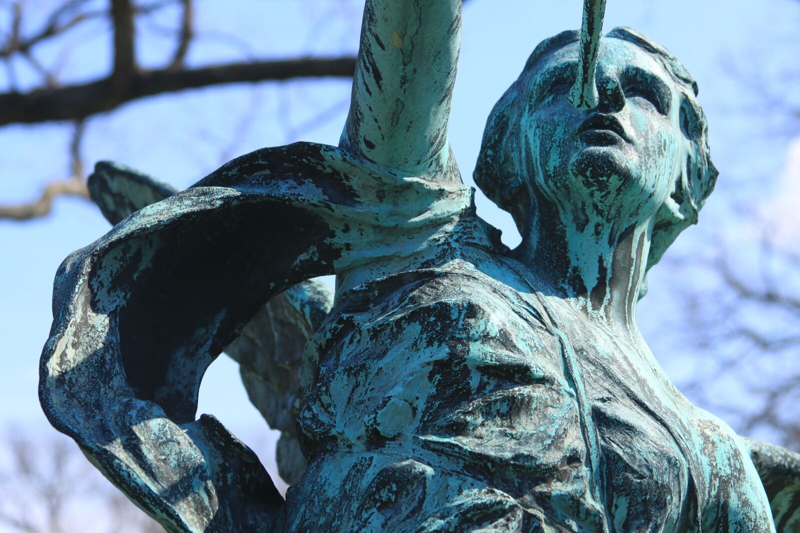 Canon EOS 50D sample photo. Statue, copper, green photography