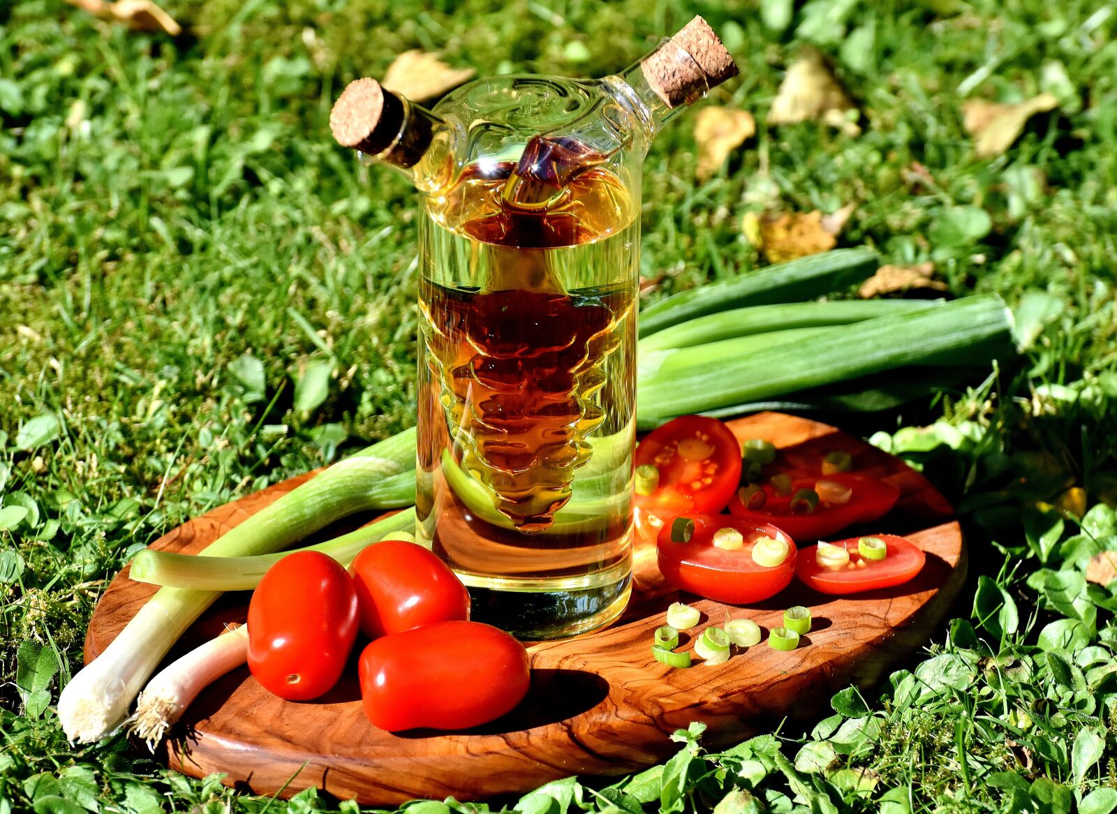 Nikon D7200 sample photo. Tomatoes, spring onions, vinegar photography