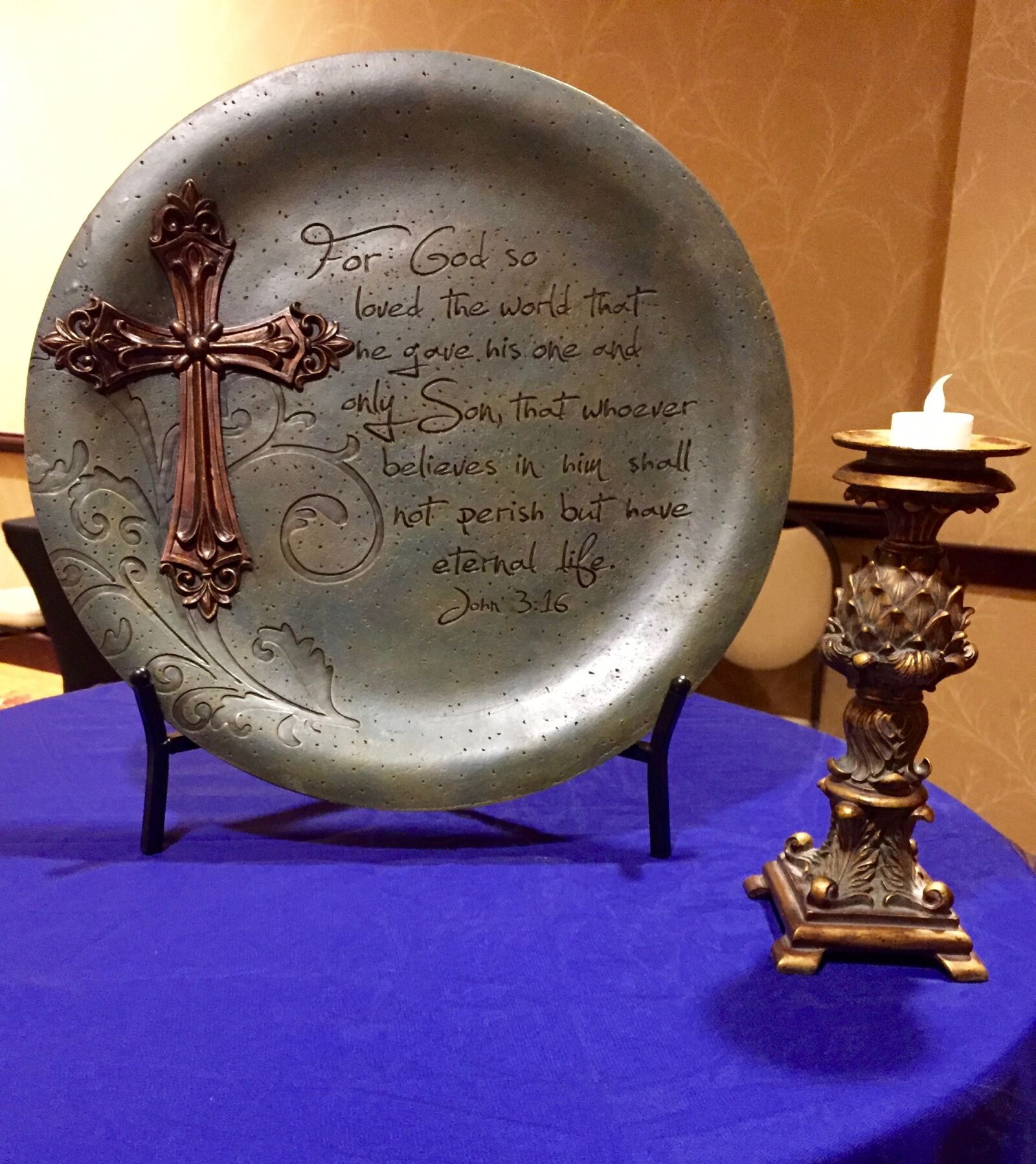 Apple iPhone 6 sample photo. Cross, candle, religion photography