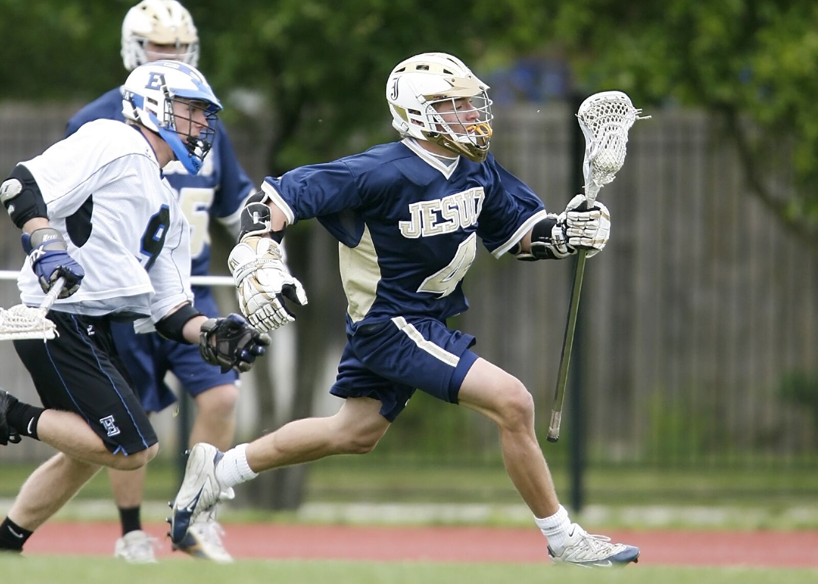 Canon EF 300mm F2.8L IS USM sample photo. Lacrosse, player, action photography