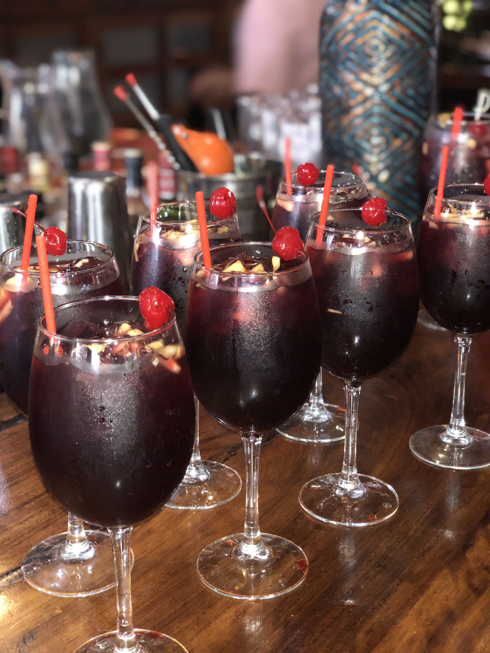 iPhone X back dual camera 6mm f/2.4 sample photo. Sangria, cheers, celebrate photography