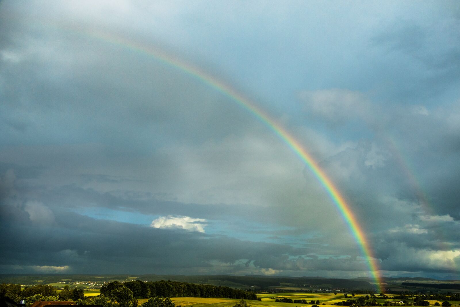 Canon EOS R sample photo. Rainbow, clouds, sky photography