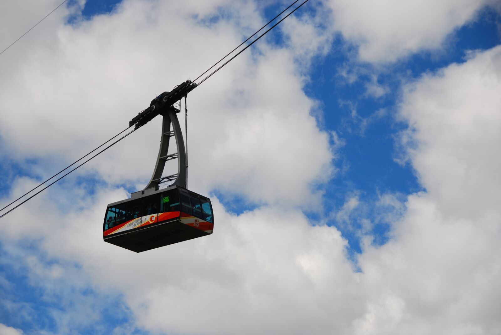 Nikon D80 sample photo. Cable car, mountain, sky photography