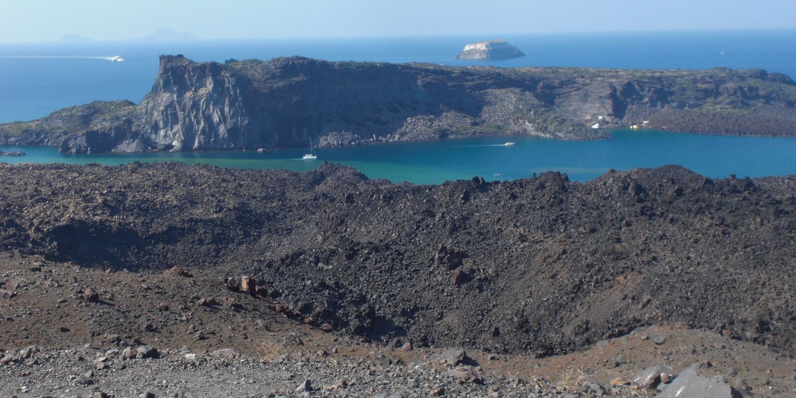 CASIO EX-Z80 sample photo. Santorini, hot springs, water photography
