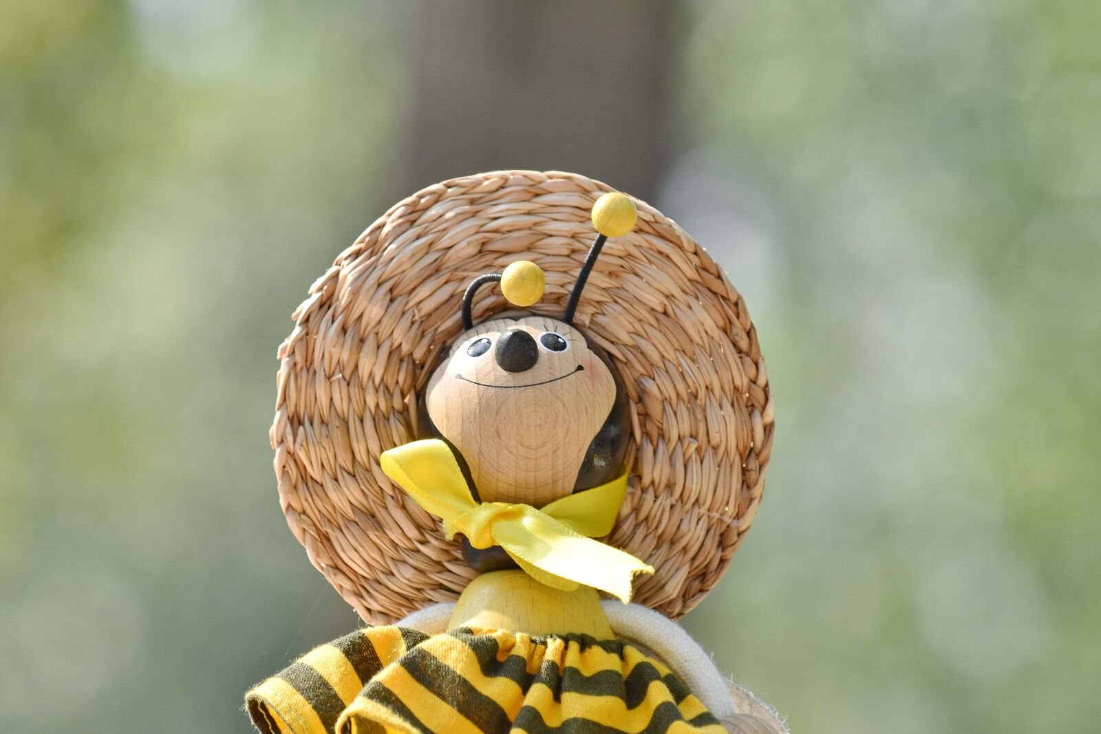 Nikon D5500 sample photo. Funny, handmade, hat, honeybee photography