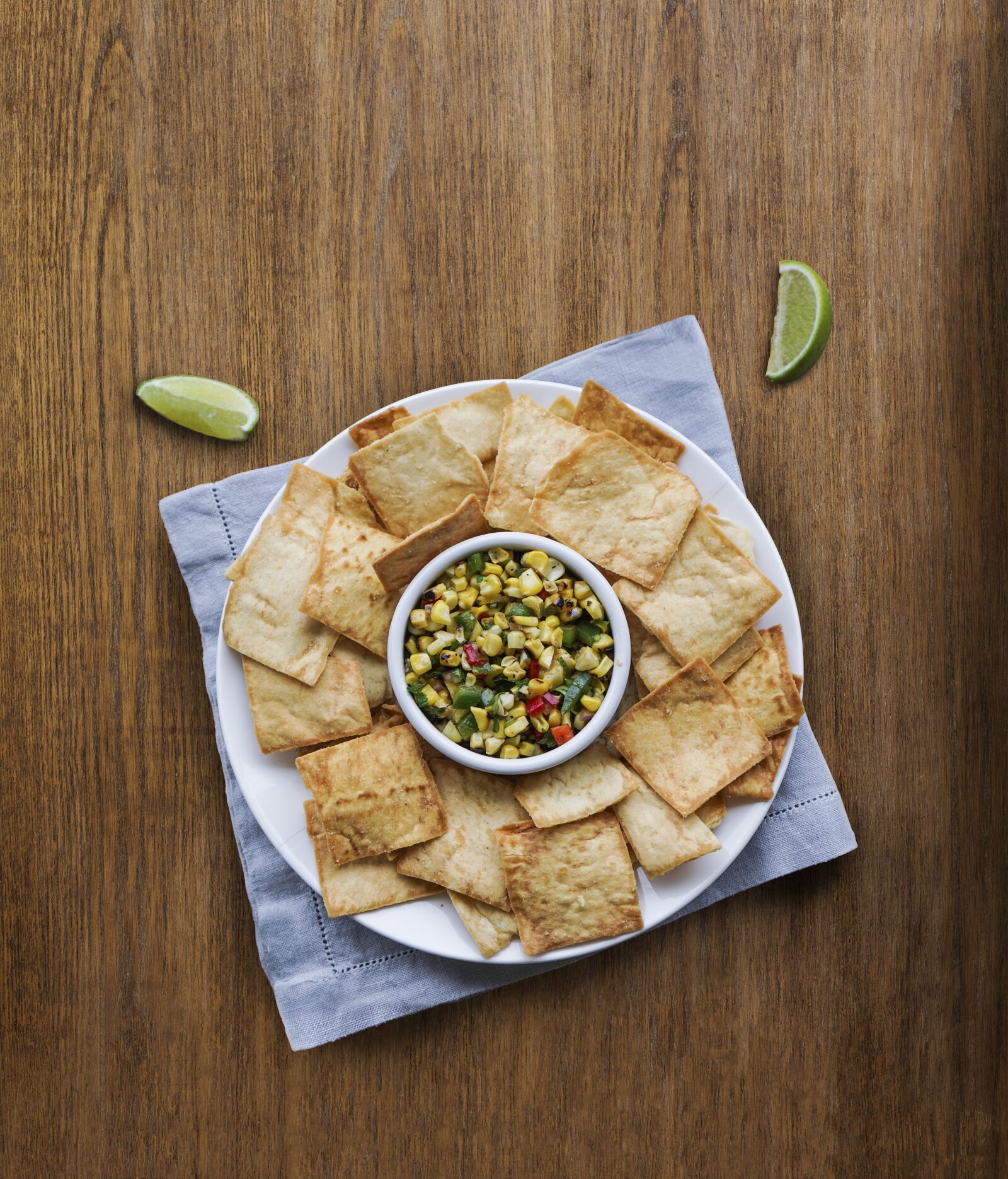 Sony a6000 + Sony E 35mm F1.8 OSS sample photo. Crackers, pita, corn photography