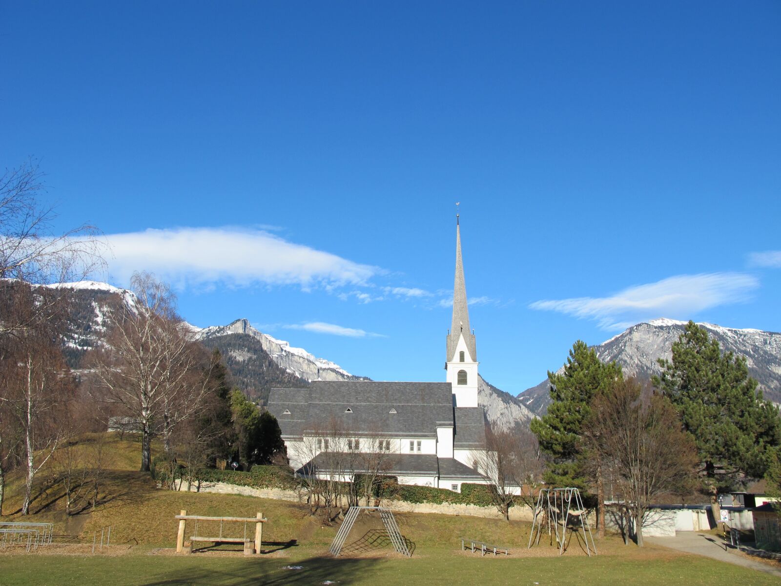 Canon PowerShot G12 sample photo. Church, bonaduz, blue photography