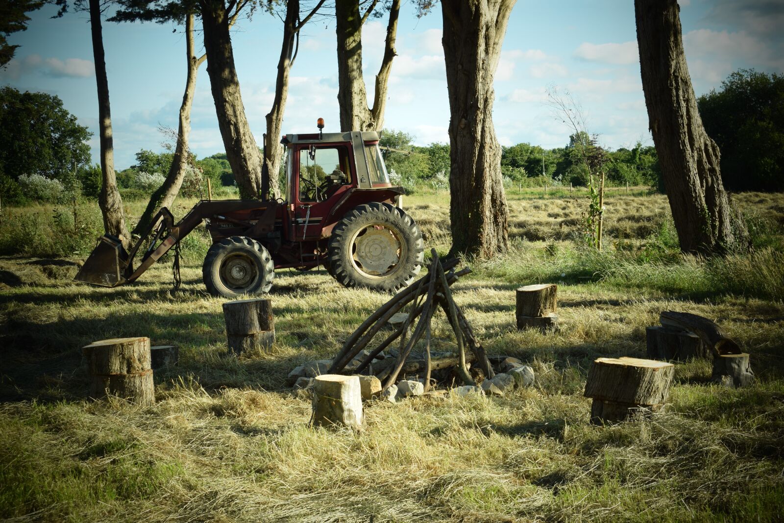 Nikon D5300 sample photo. Tractor, campfire, normandy photography