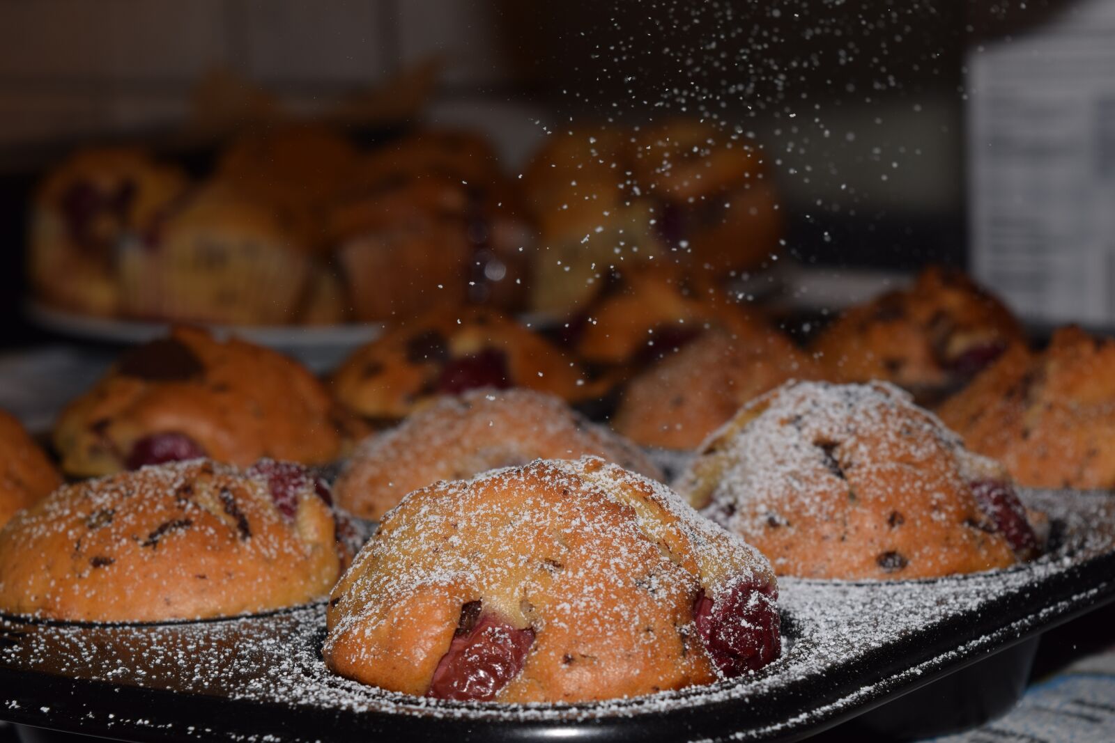 Nikon D3300 sample photo. Muffin, cherry muffin, bake photography