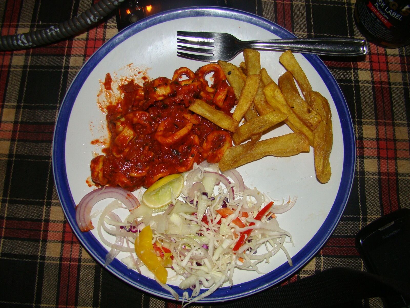 Sony Cyber-shot DSC-H50 sample photo. Squid, fries, food photography