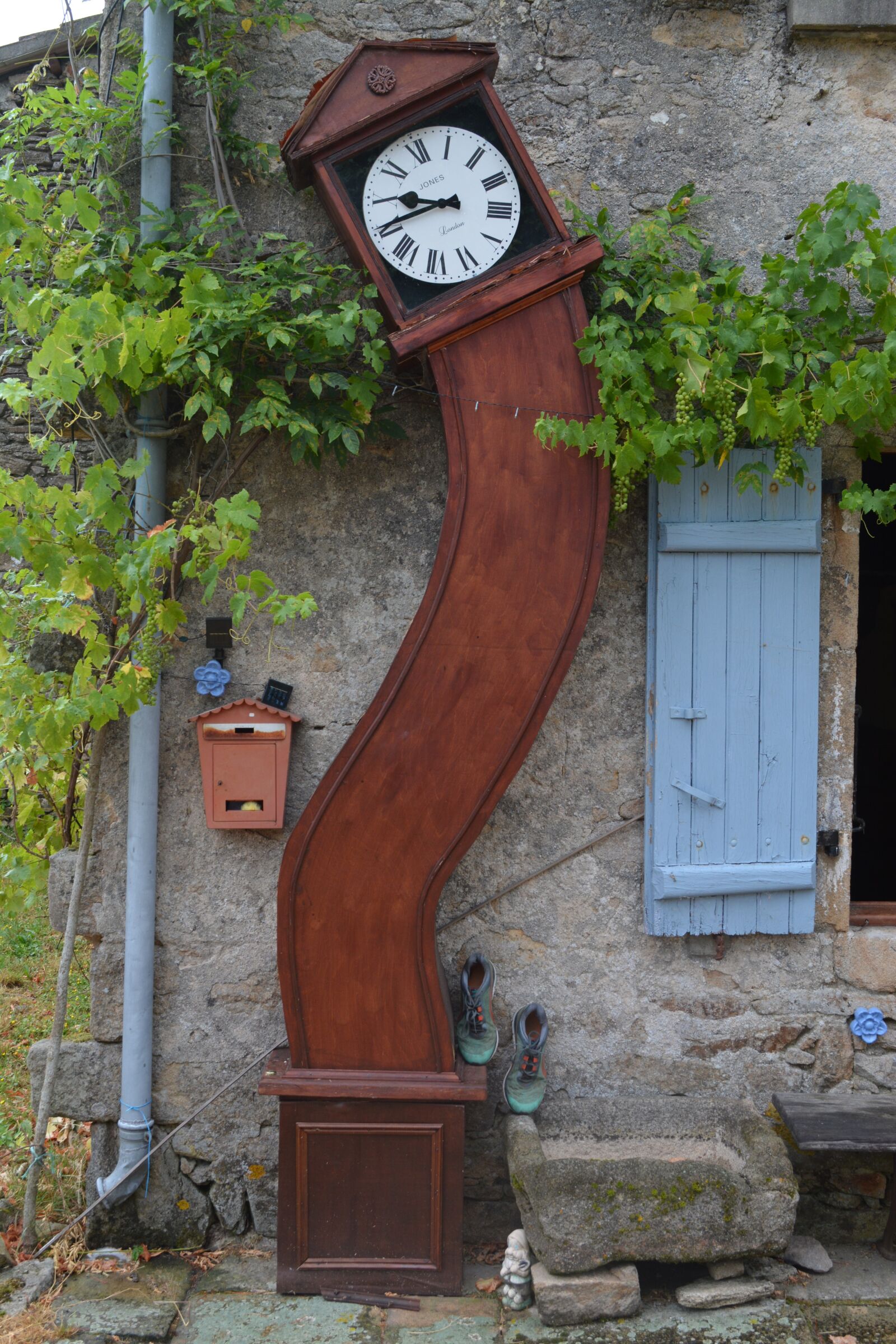 Nikon D5200 sample photo. Grandfather clock, grapevine, bendy photography