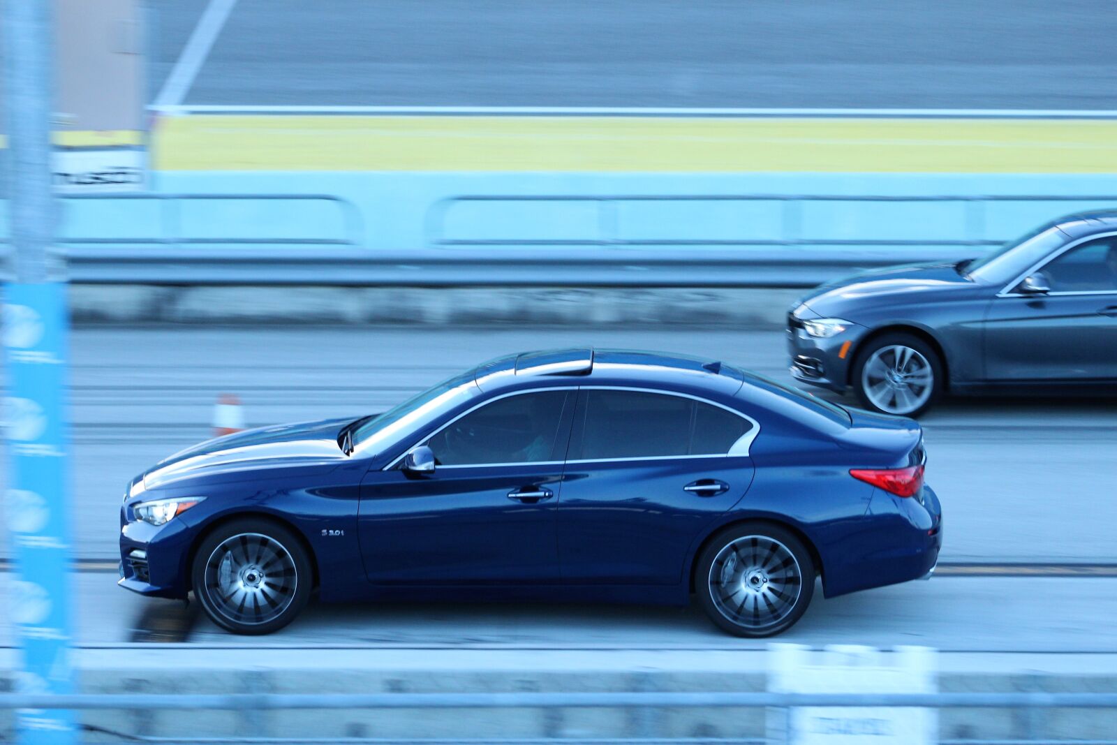 Canon EF 75-300mm f/4-5.6 sample photo. Infiniti, q50s, red sport photography