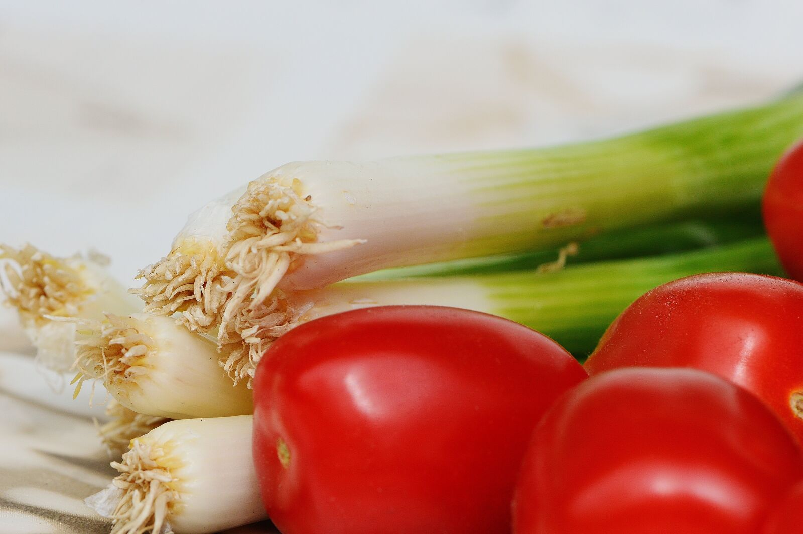 Nikon D3200 sample photo. Tomatoes, spring onions, vegetables photography