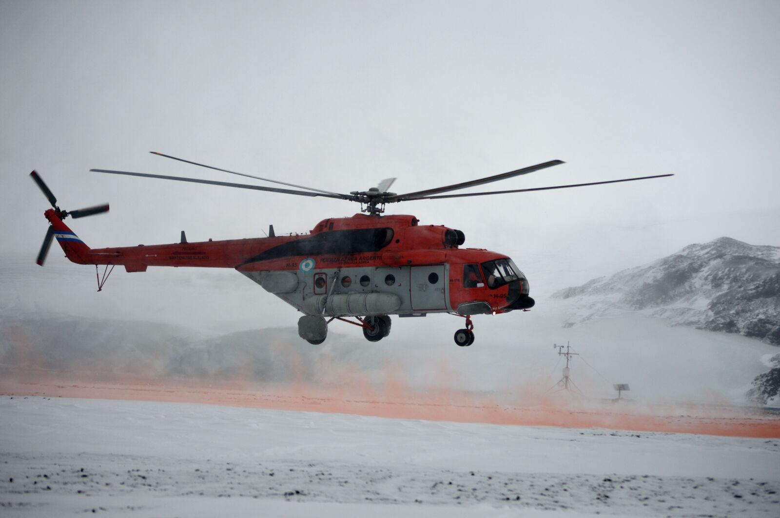 Nikon D3200 sample photo. Helicopter, landing, antarctica photography
