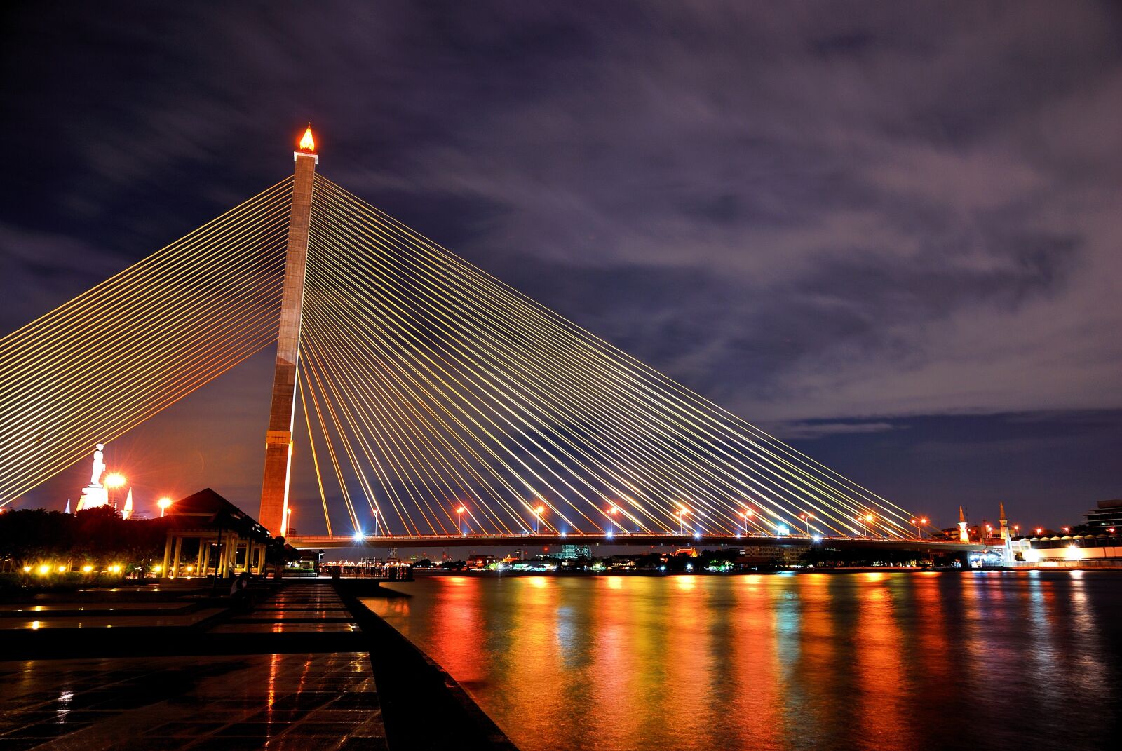 Nikon D60 sample photo. Bridge, the night, light photography
