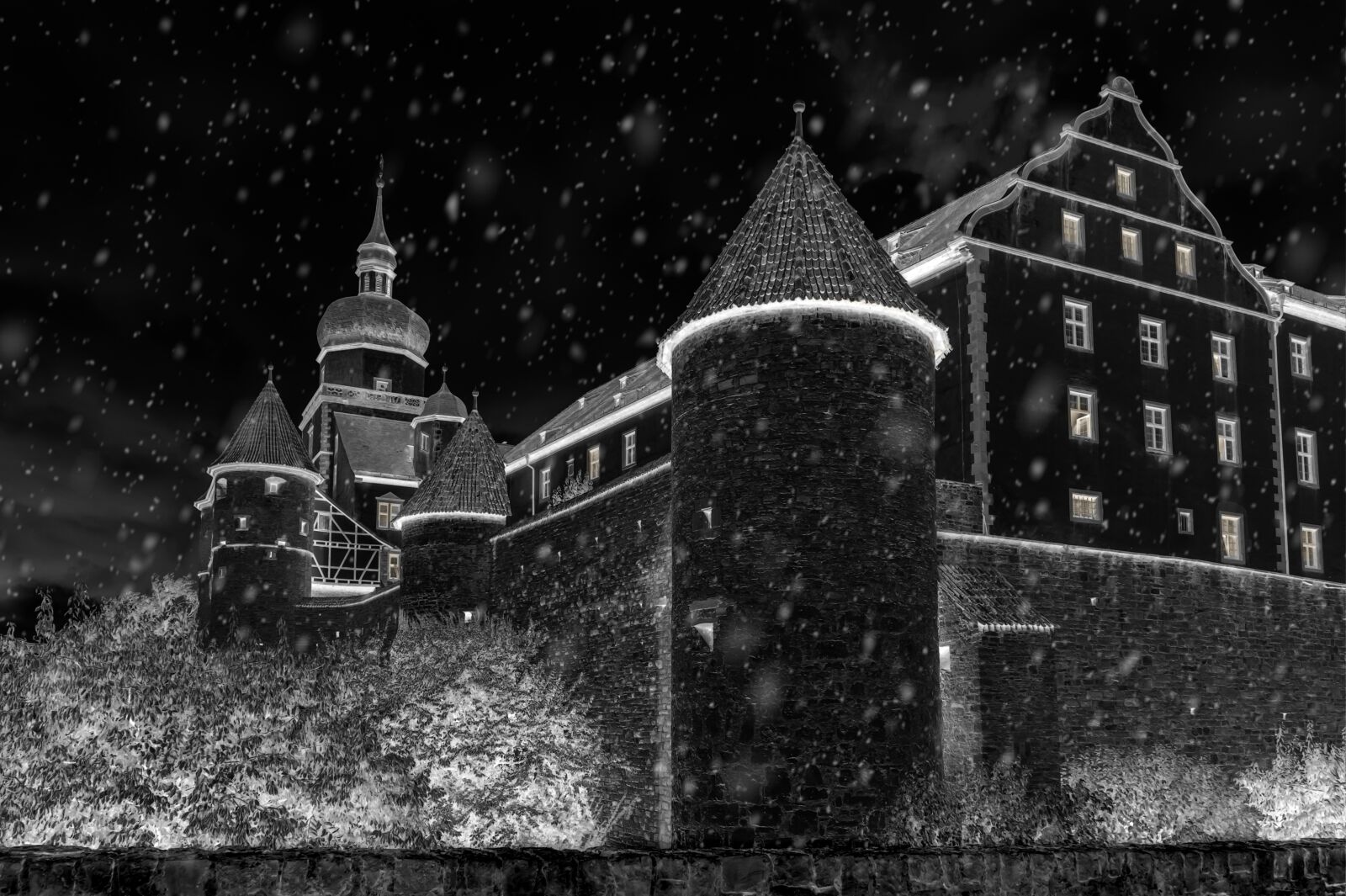 Nikon Z6 sample photo. Night, winter, snow photography