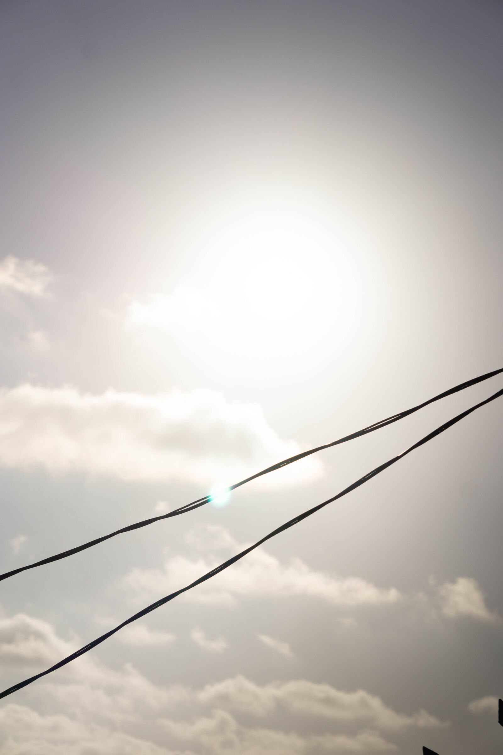 Sony E 55-210mm F4.5-6.3 OSS sample photo. Sun, cables, urban photography