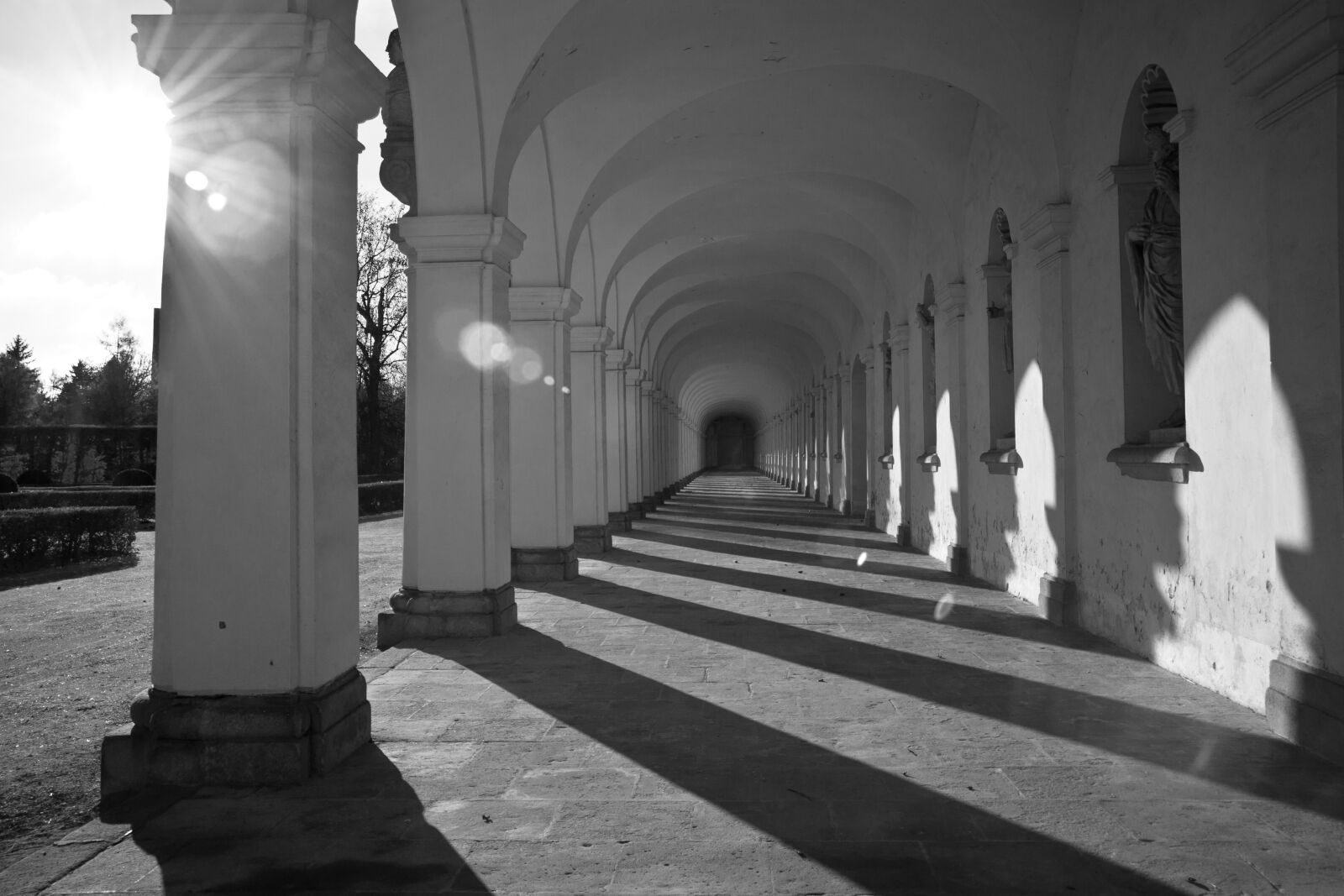 Nikon D700 sample photo. Column, sun, reflection photography