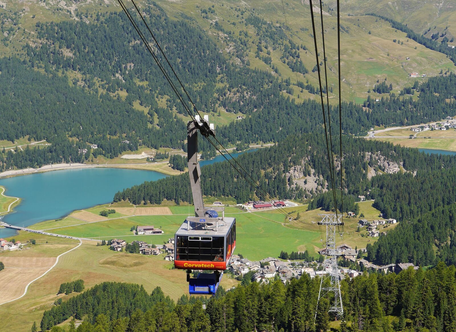 Panasonic Lumix DMC-GH3 sample photo. Cable car, corvatsch, silvaplana photography