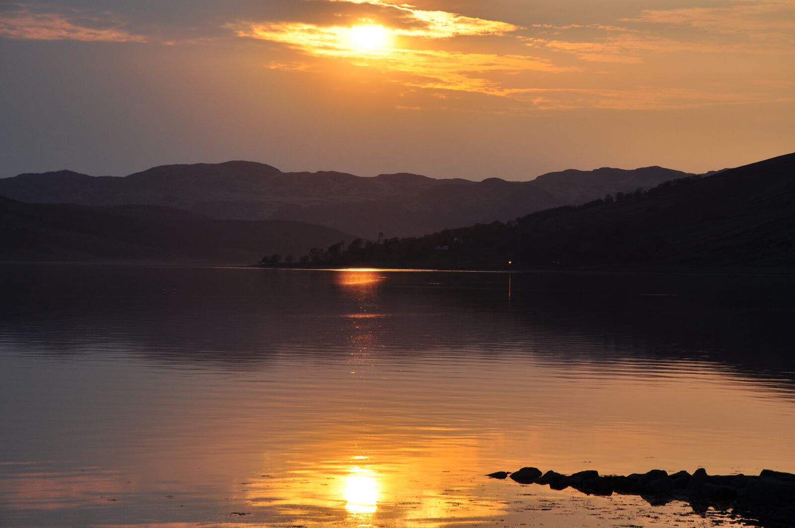 Nikon D90 sample photo. Loch striven, sunset, reflection photography