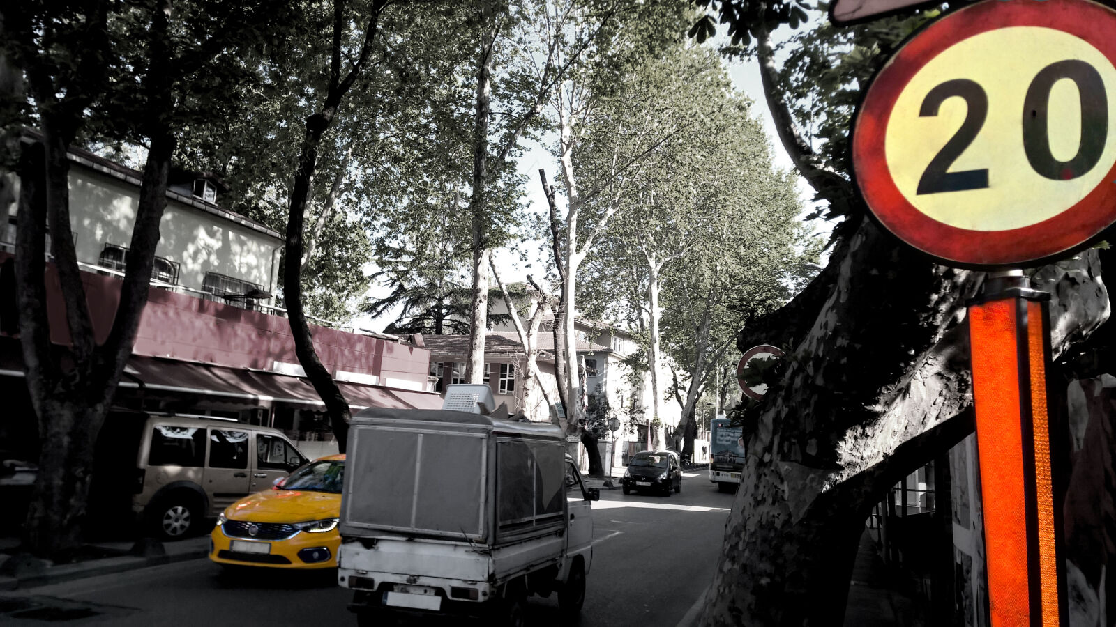 Nokia Lumia 1520 sample photo. City, road, street, tree photography