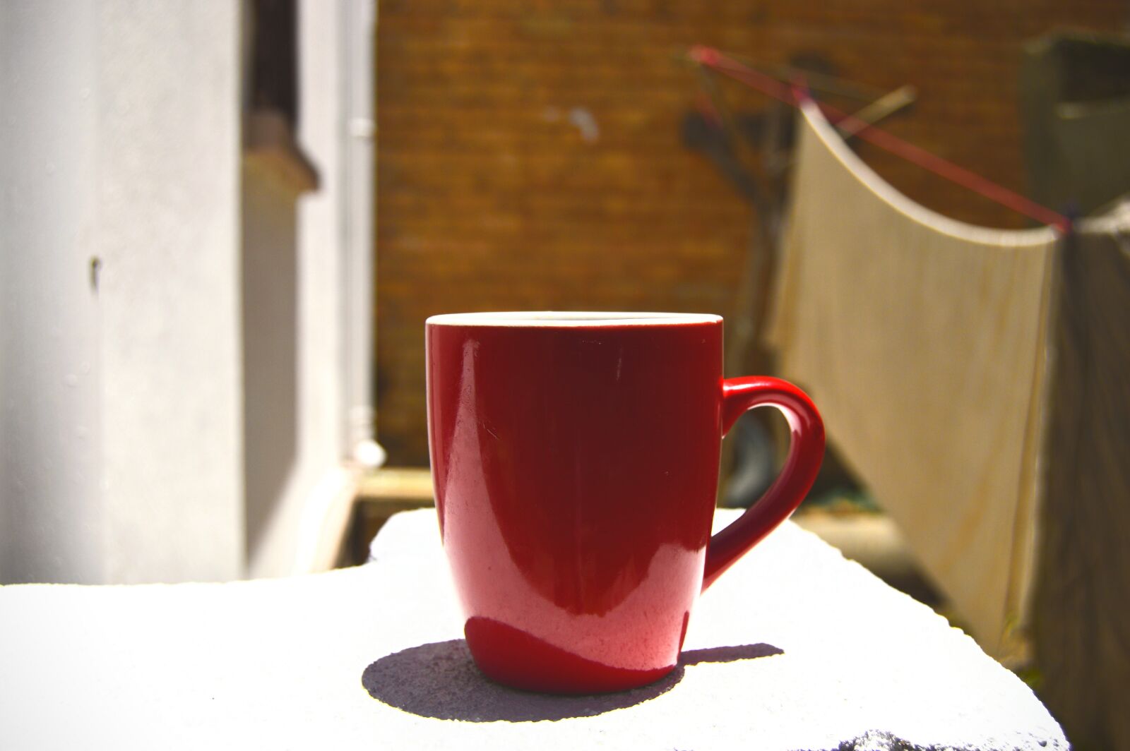 Nikon D3200 sample photo. Mug, red, tea photography
