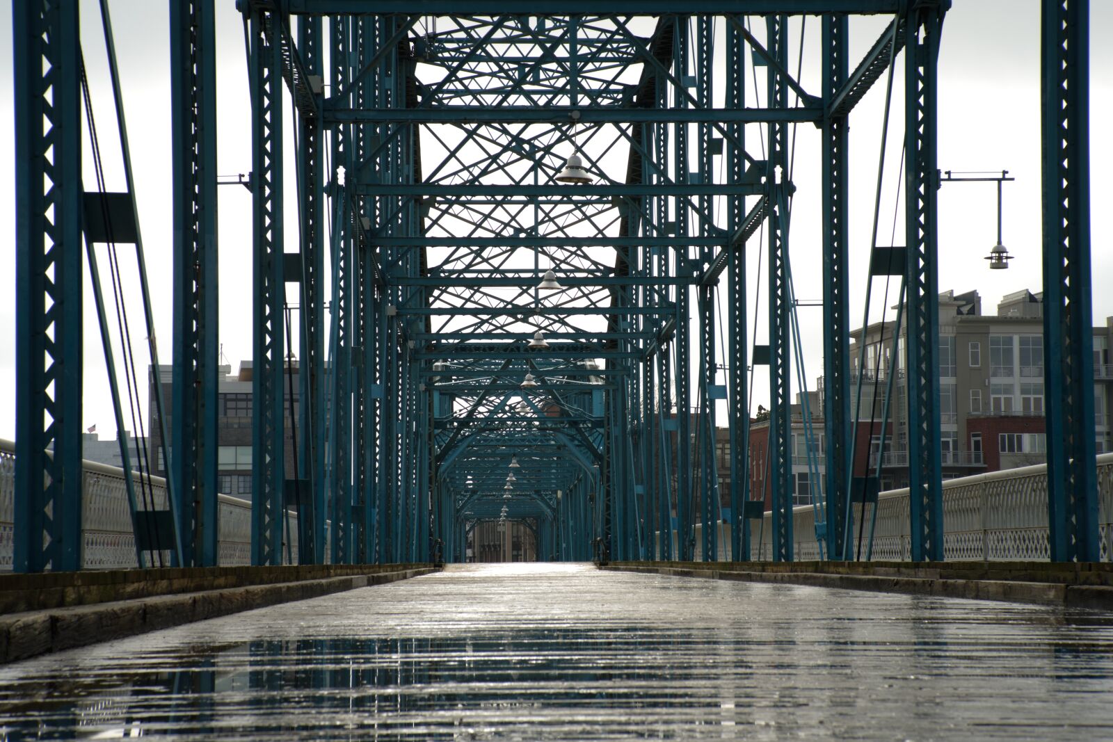 50 mm f/ sample photo. Bridge, wet, wood photography