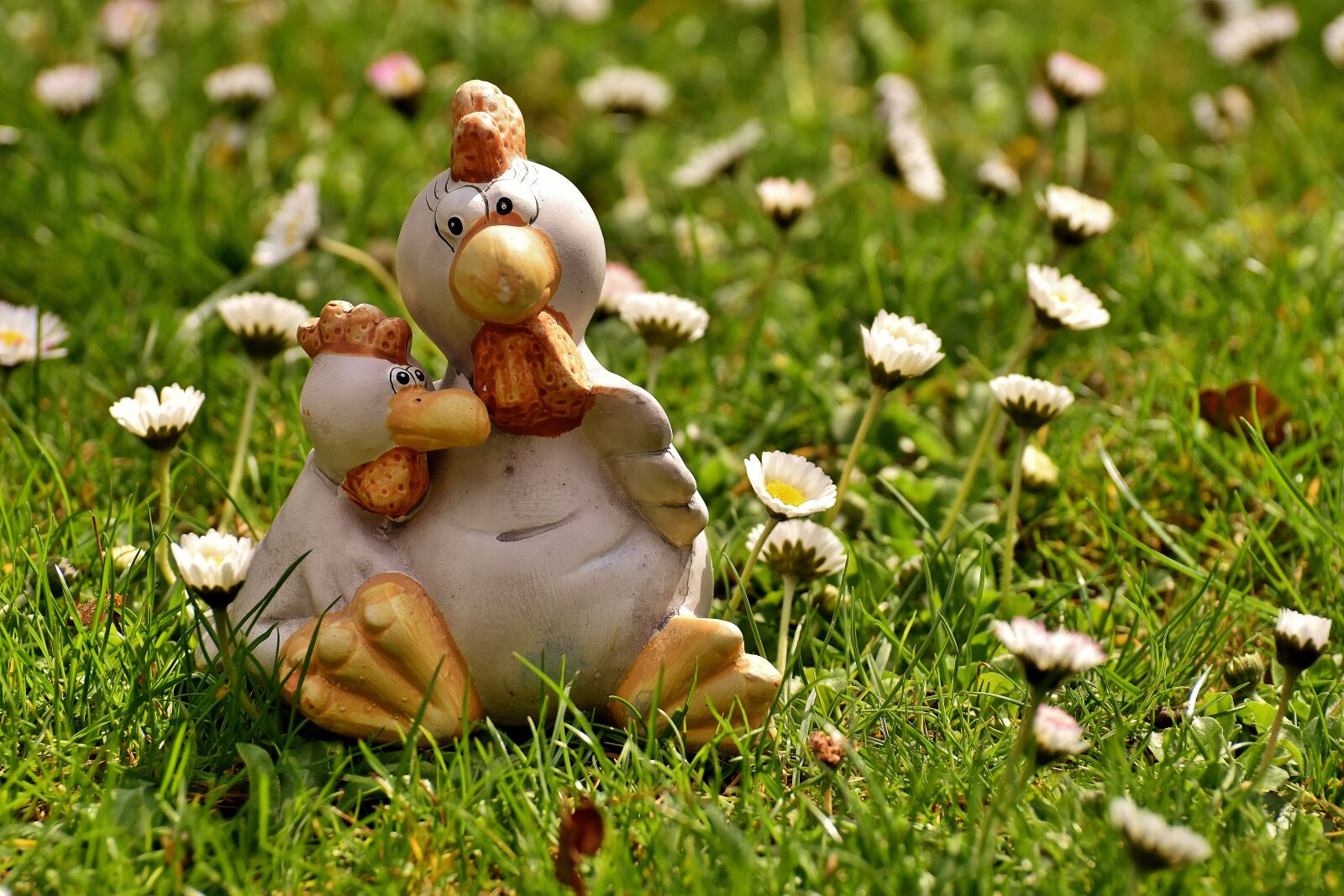 Nikon D7200 sample photo. Chickens, figure, ceramic photography