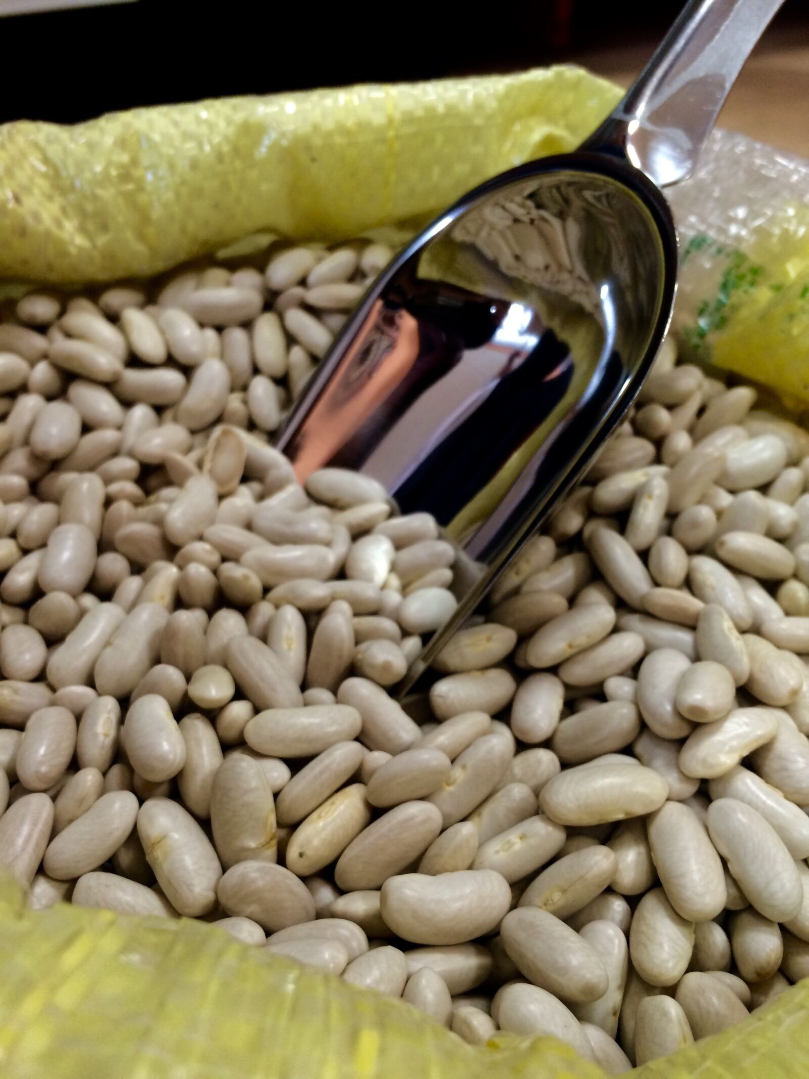 iPhone 5s back camera 4.15mm f/2.2 sample photo. Beans, silver, food photography