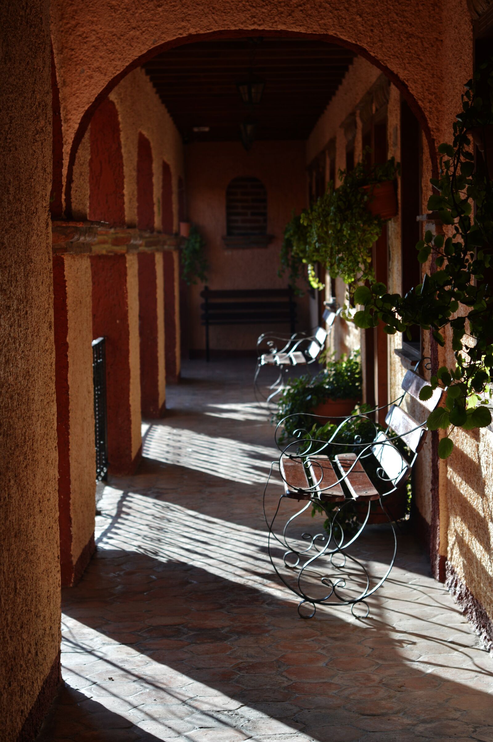 Nikon D3200 sample photo. Hotel, chair, plants photography