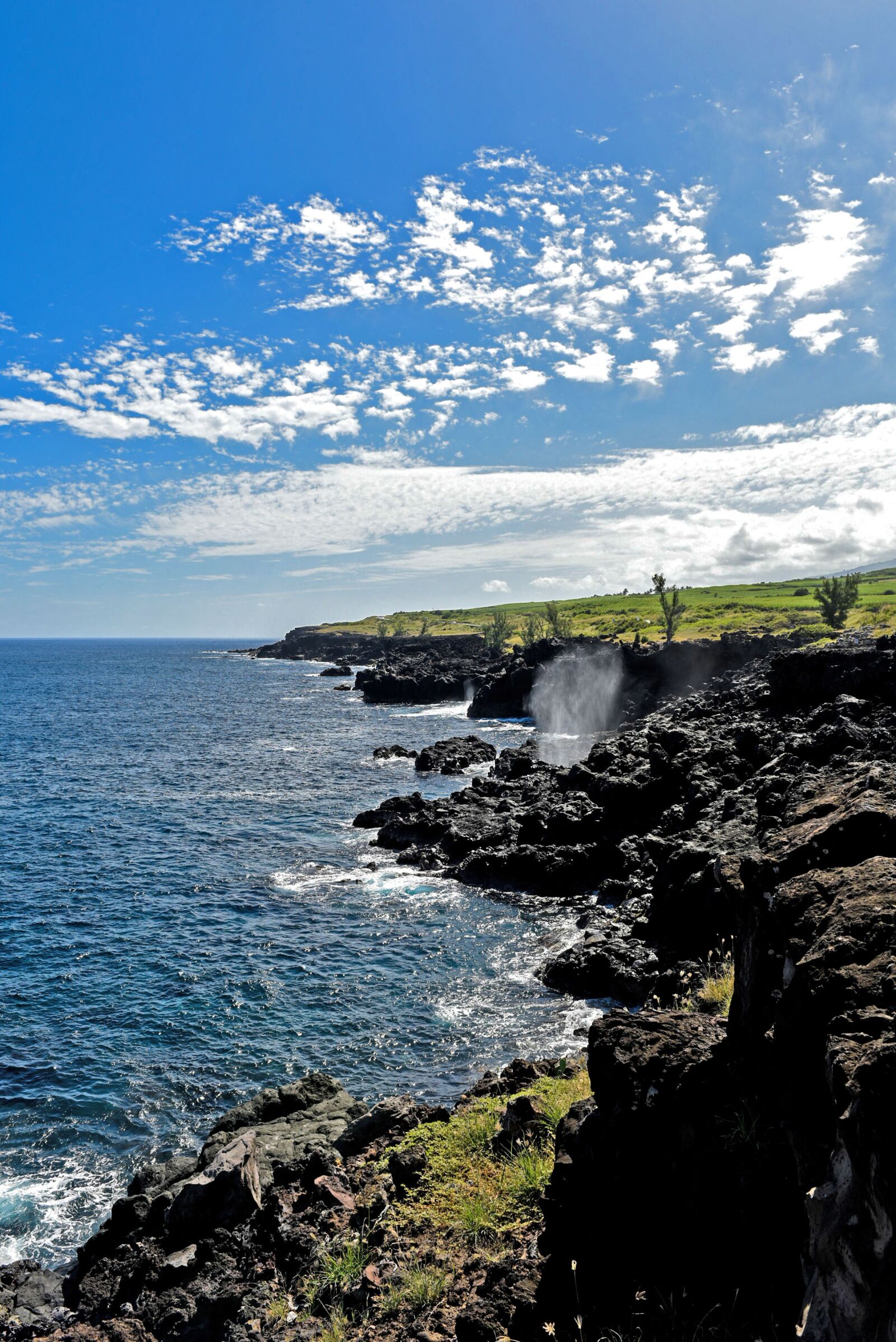 Nikon D810 sample photo. Reunion, cliff, water photography