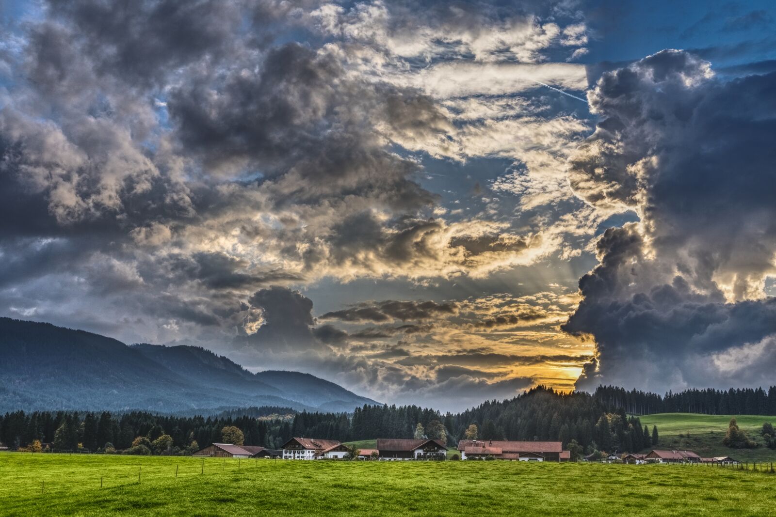 Sony a6300 + Sigma 30mm F2.8 EX DN sample photo. Storm clouds, threatening, bavaria photography