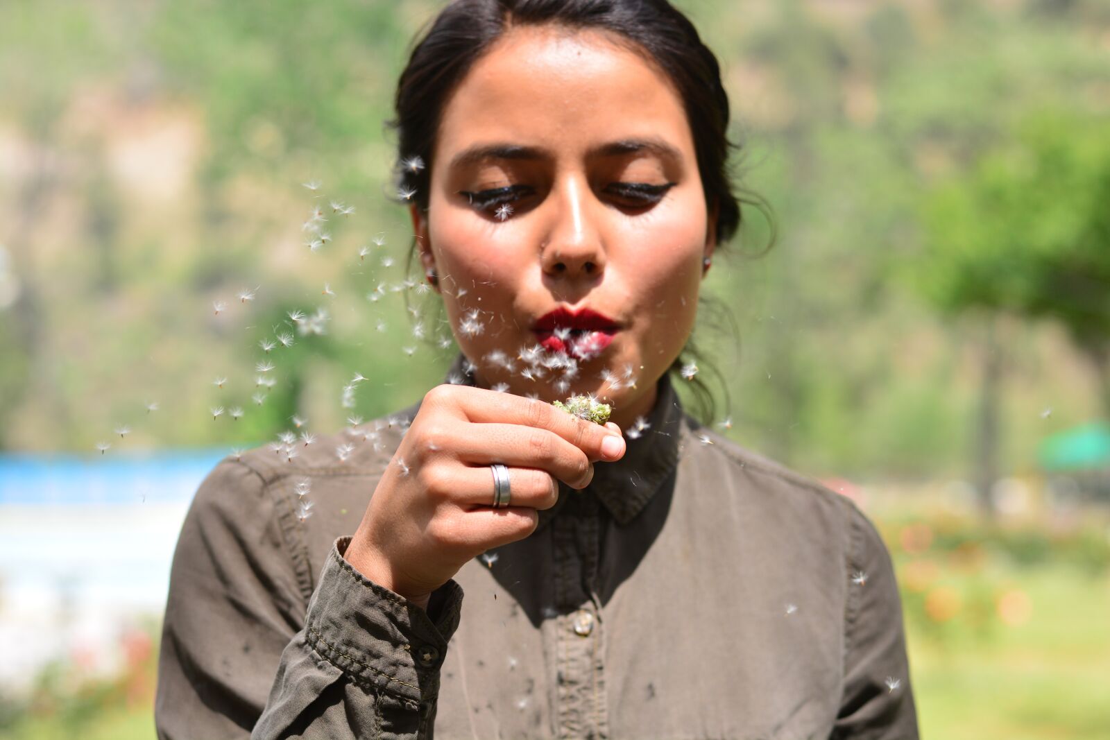 Nikon D5200 sample photo. Girl, flower, nature photography photography