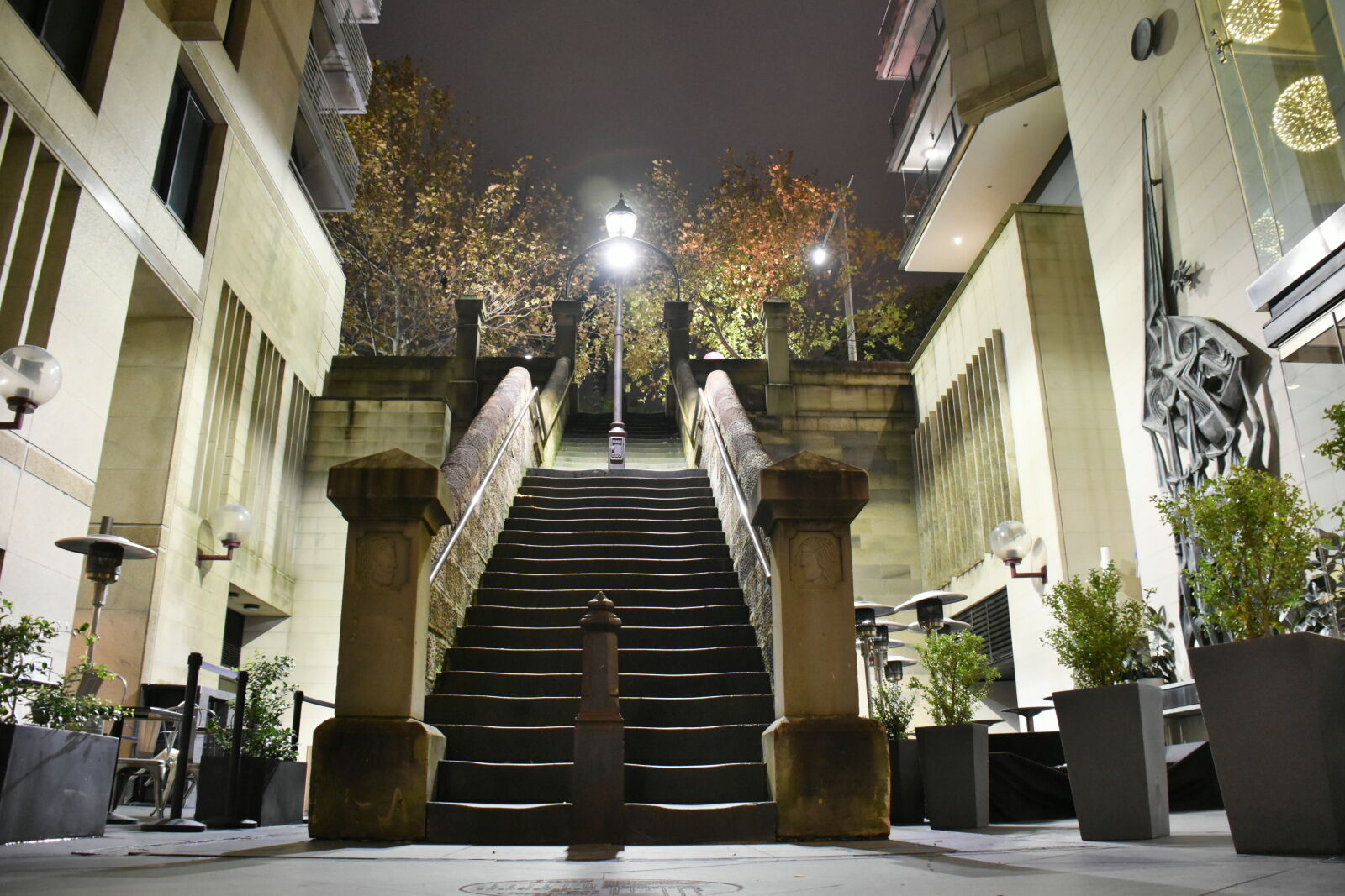 Nikon D5500 sample photo. Night, photography, stairs, sydney photography