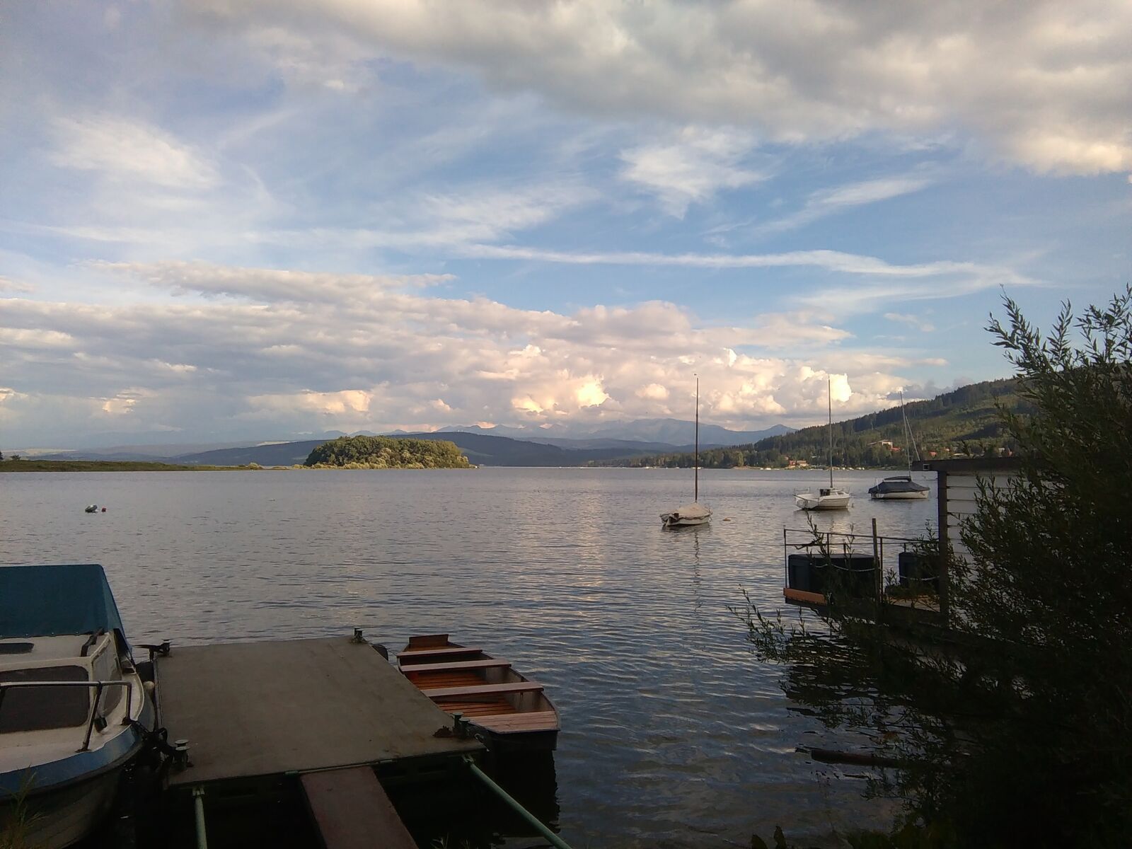 HTC DESIRE 620 sample photo. Slovakia, lake, boats photography