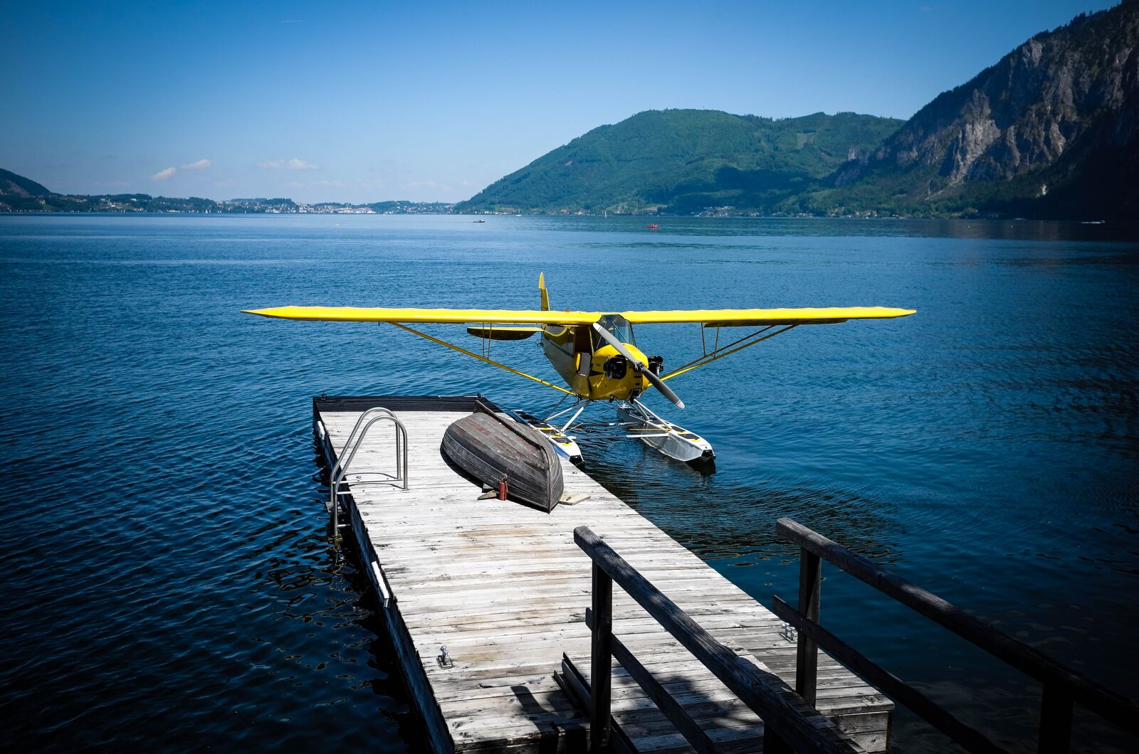 Leica X (Typ 113) sample photo. Seaplane, lake, mountains photography