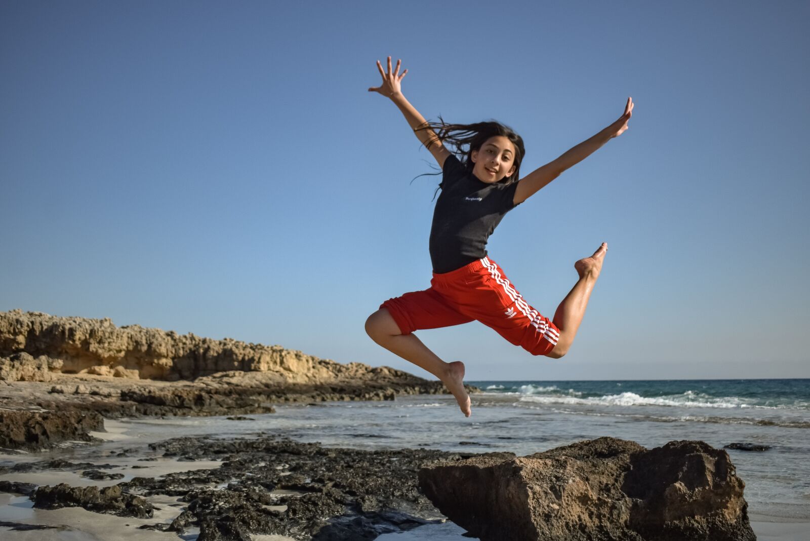 Nikon D3300 sample photo. Girl, teenager, sea photography