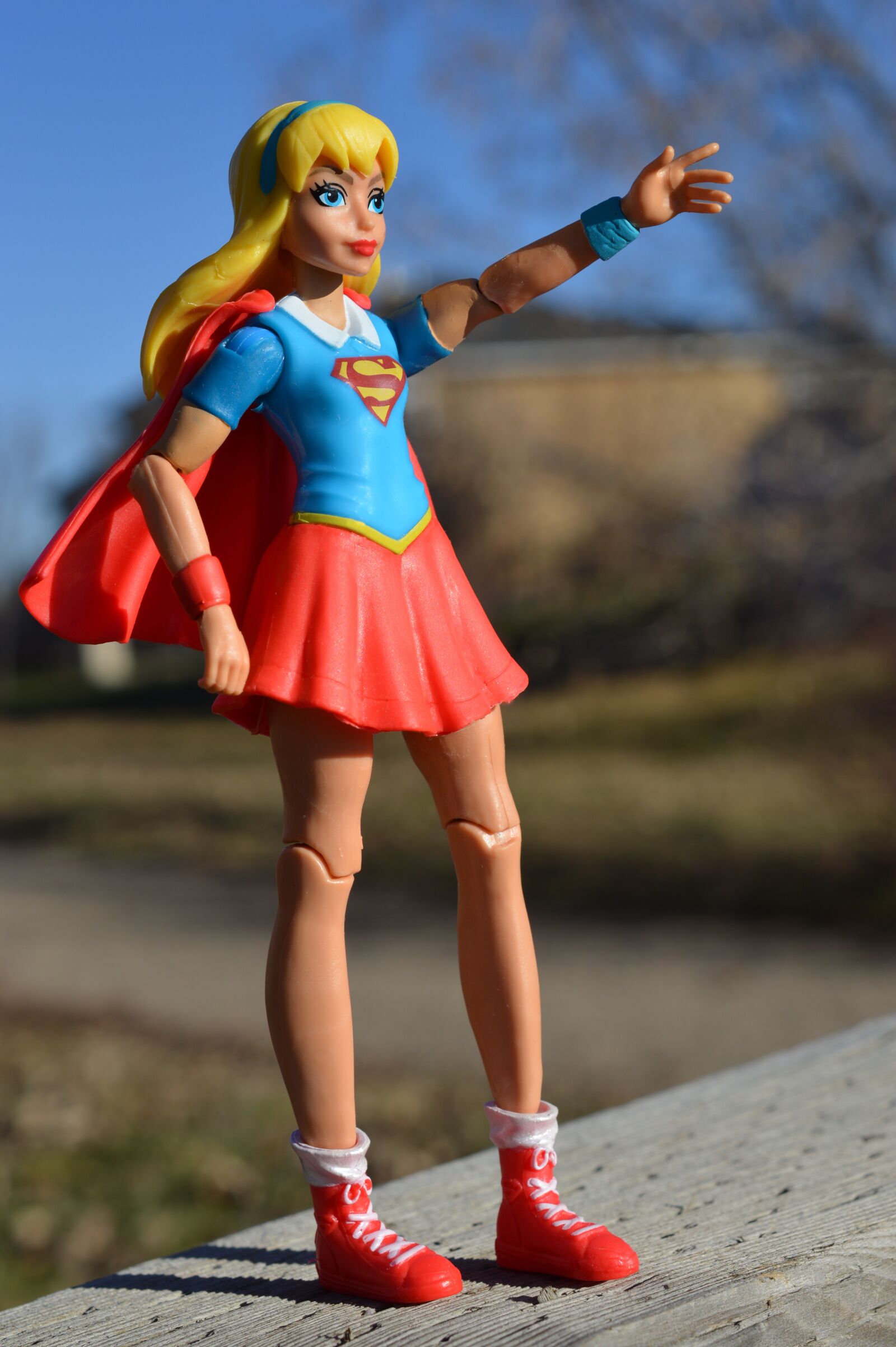 Nikon D3200 sample photo. Supergirl, superhero, action figure photography