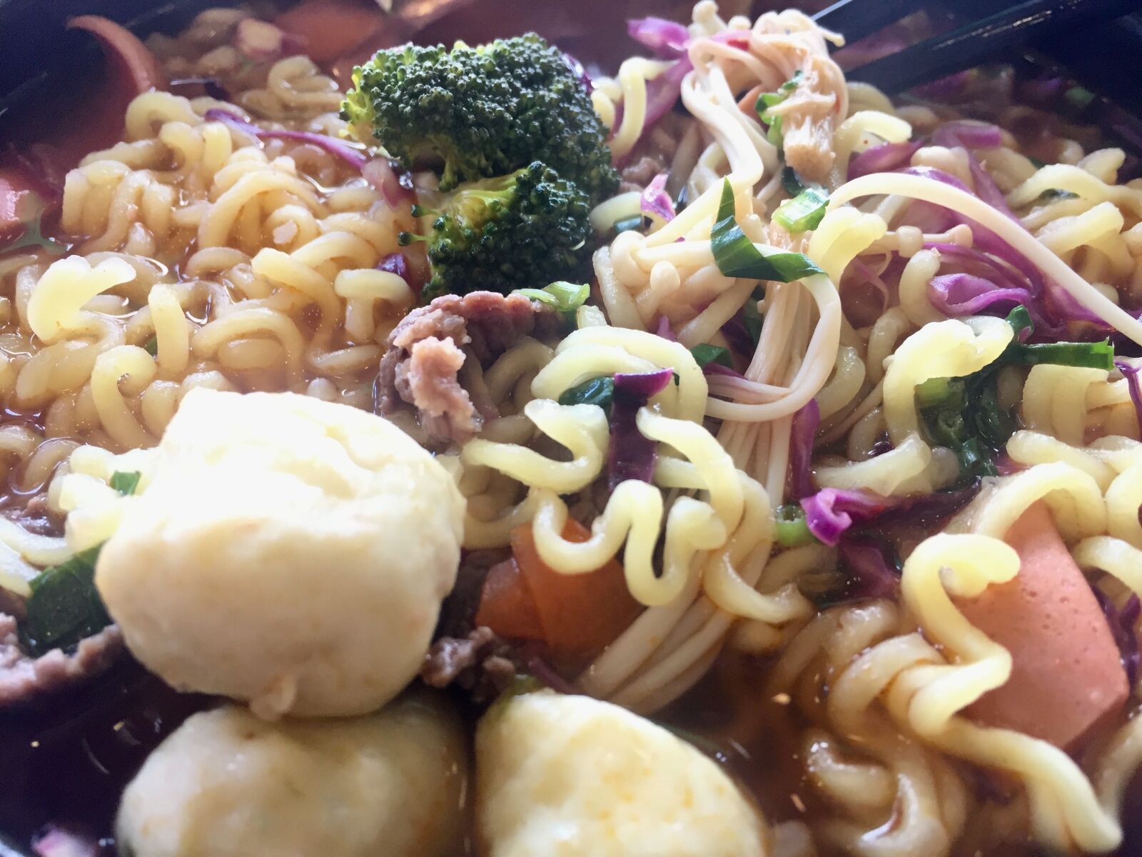 iPhone 6 back camera 4.15mm f/2.2 sample photo. Spicy, noodle photography