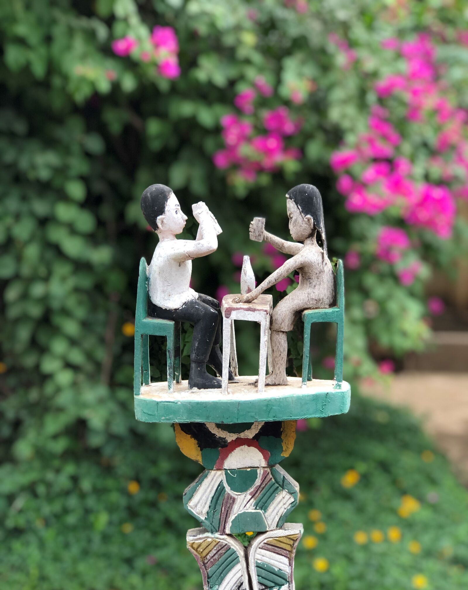 iPhone 8 Plus back dual camera 6.6mm f/2.8 sample photo. Statuette, madagascar, characters photography