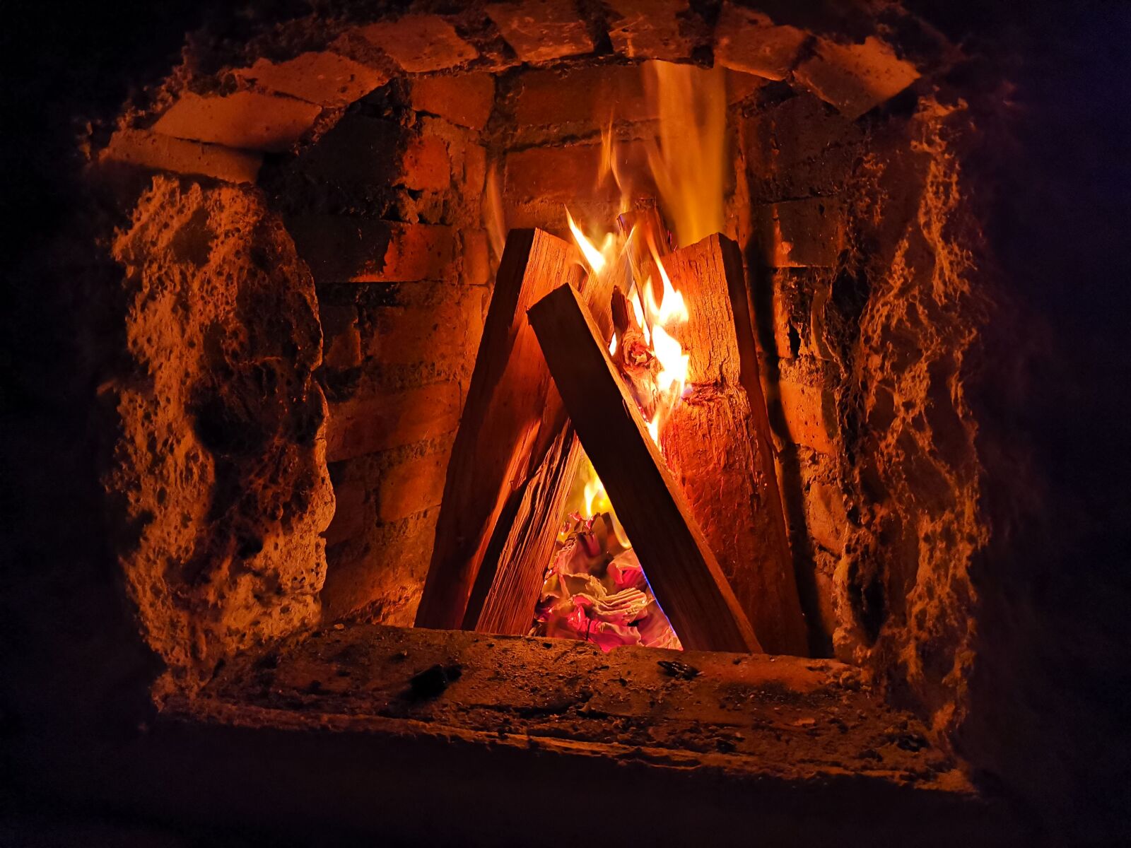 HUAWEI LYA-L29 sample photo. Fireplace, fire, flame photography
