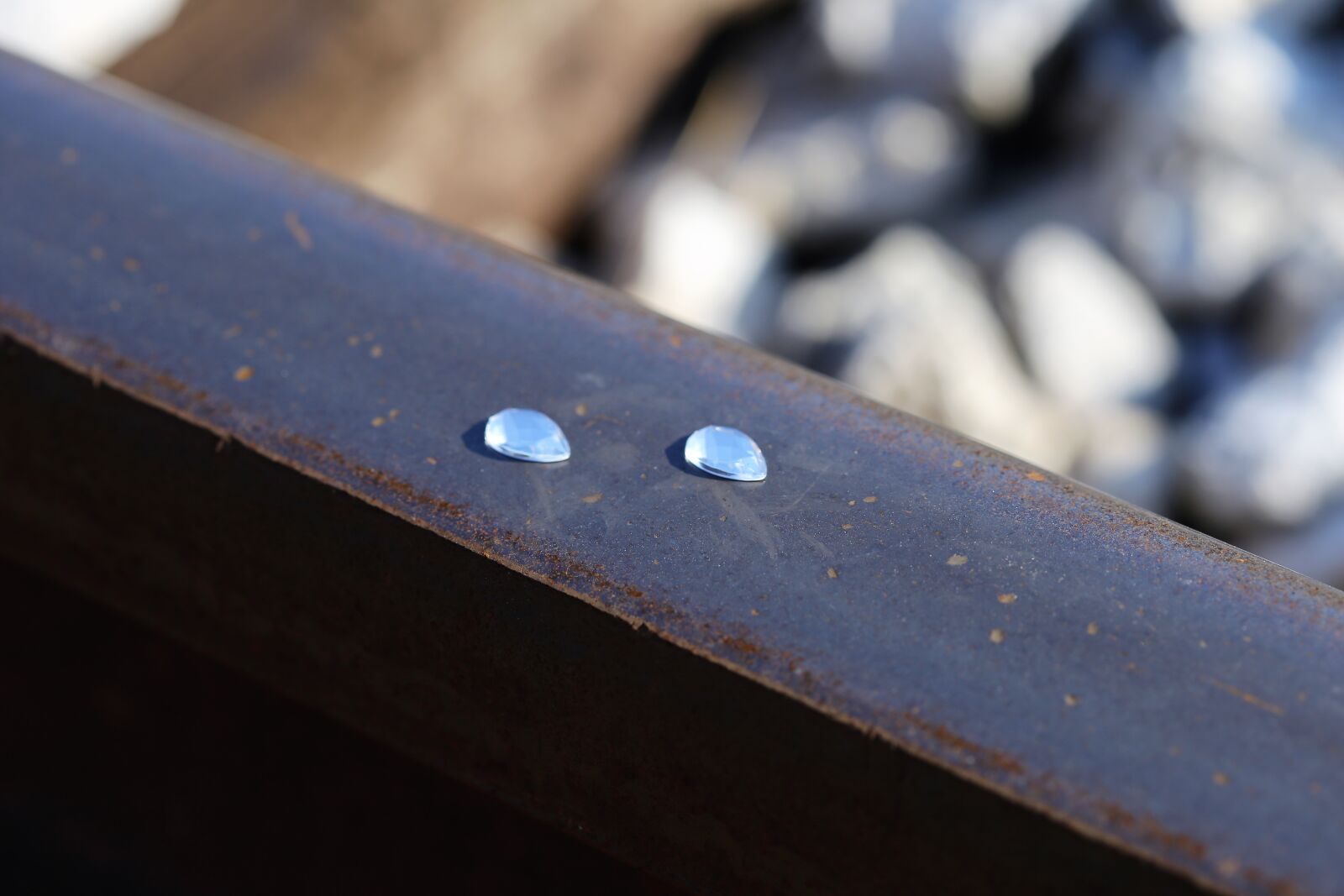 Canon EOS 6D + Canon EF 100mm F2.8 Macro USM sample photo. Frozen tears on railway photography